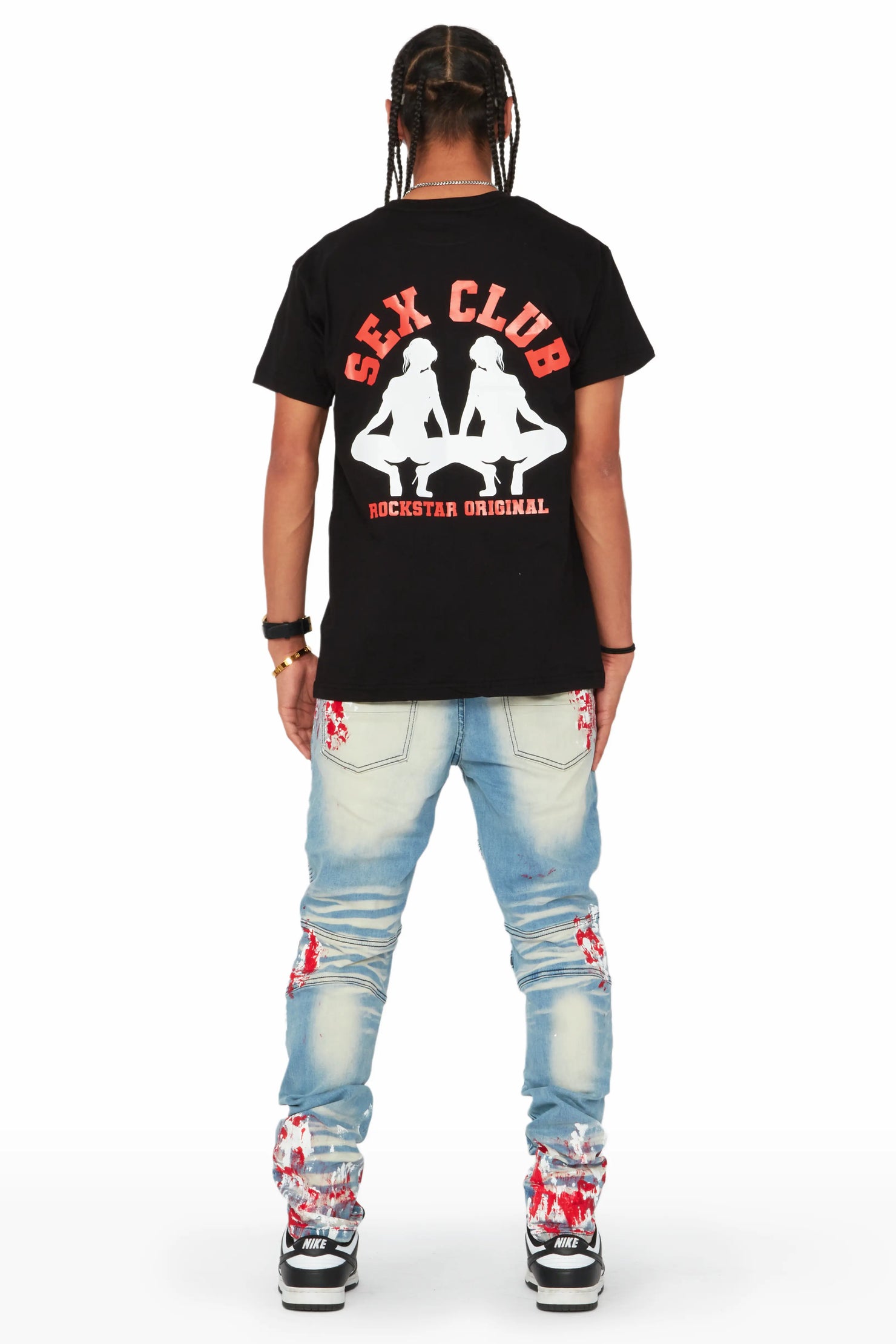 Kodak Blue/Red Painter Biker Jean