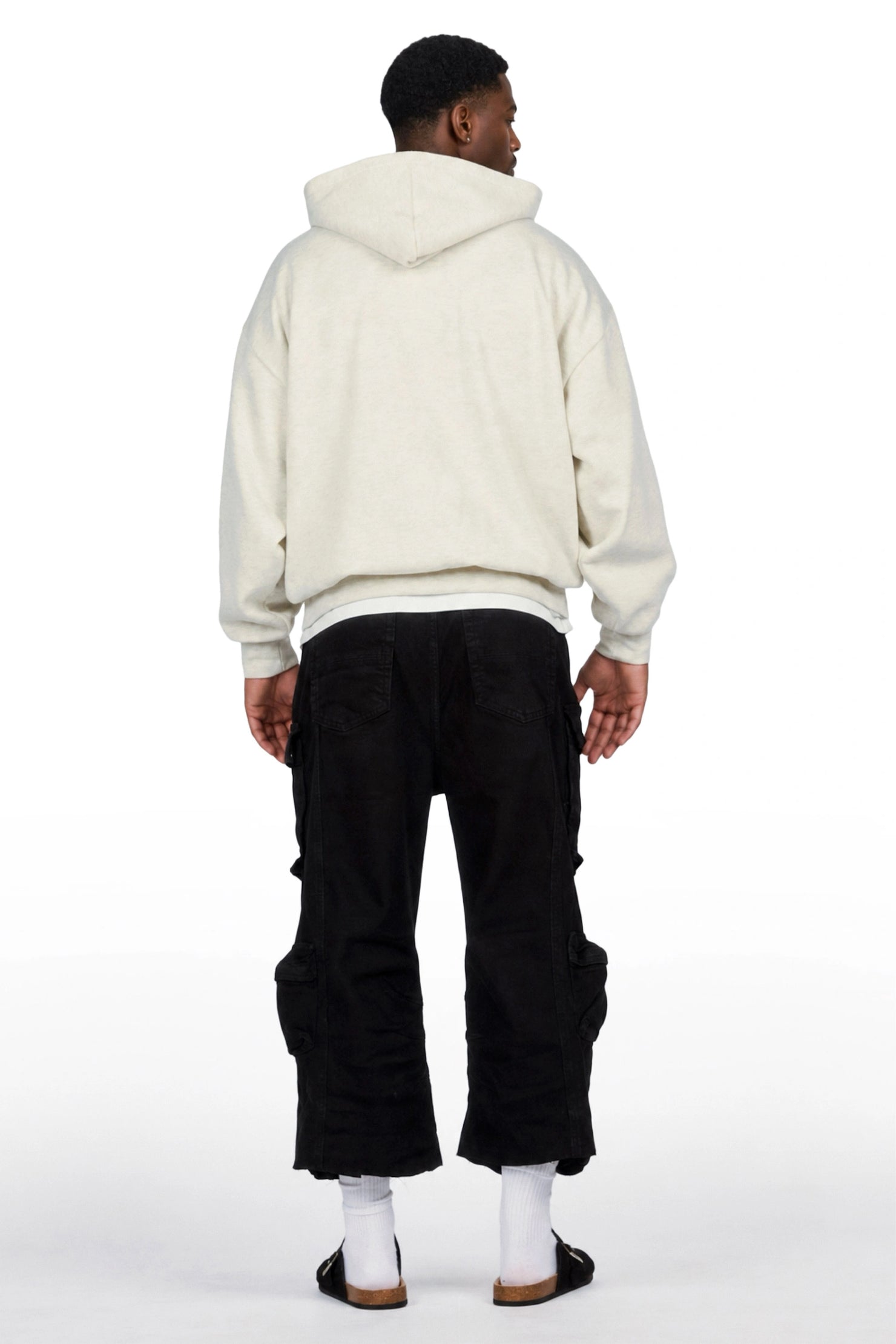 Mahesh Black Cargo Extra Long Jort