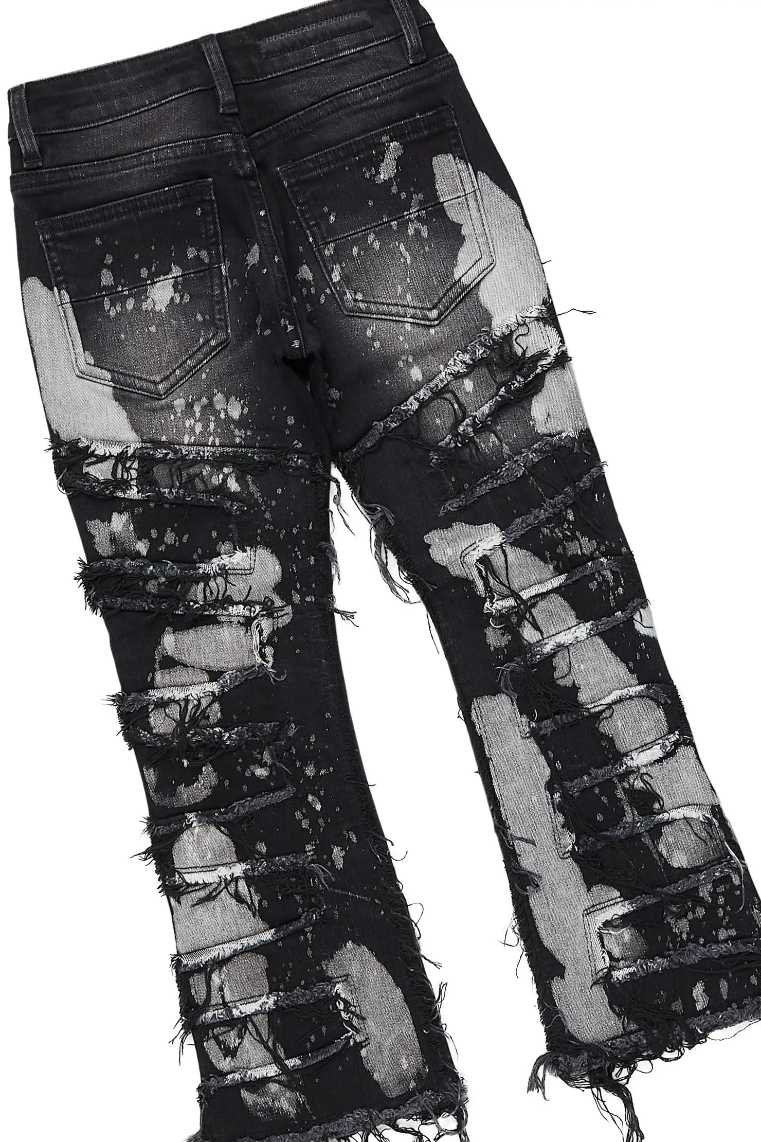 Boys Smitty Light Grey Hoodie/Stacked Flare Jean Set