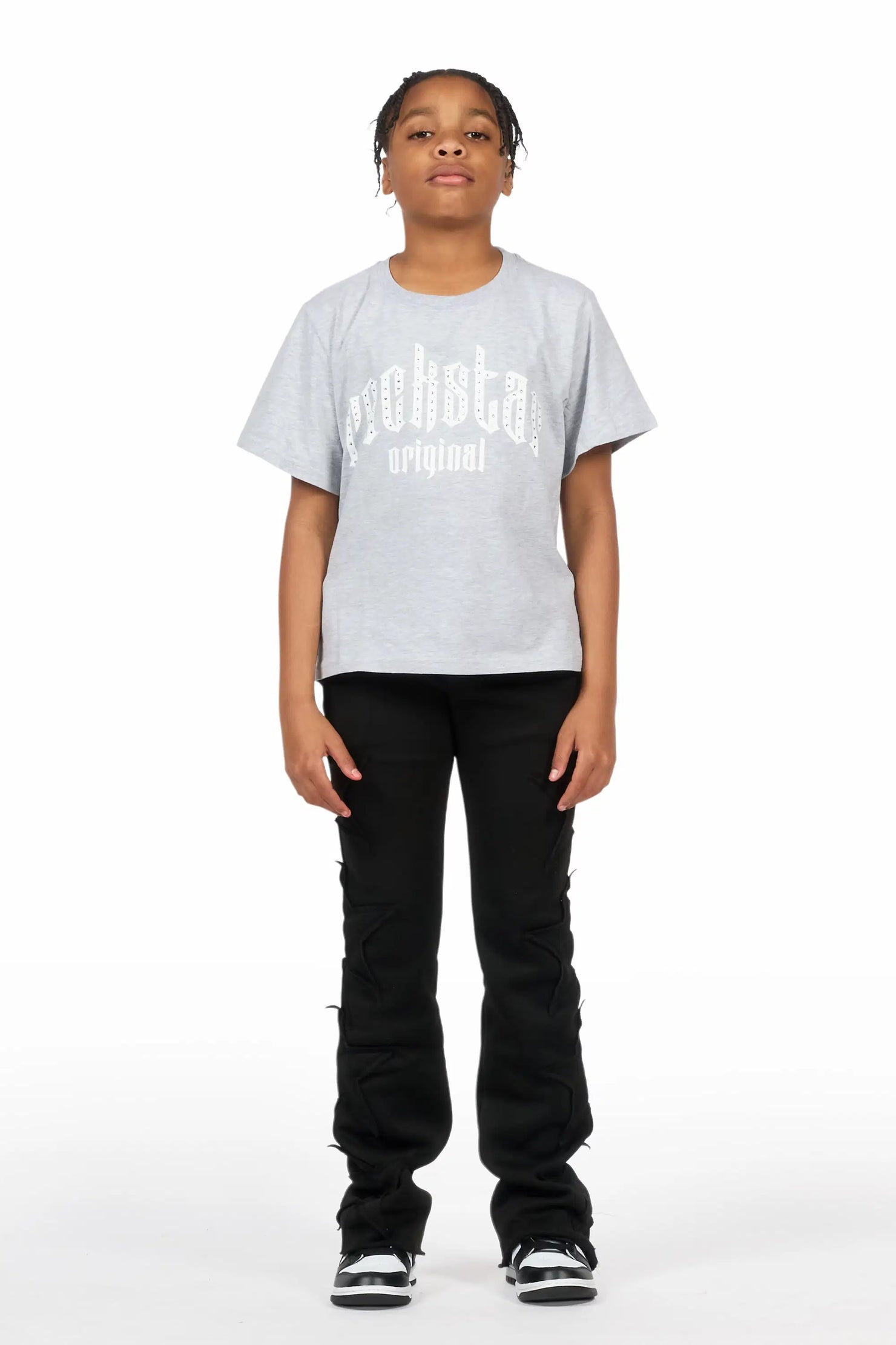 Boys Sinayah Black Baggy Track Pant