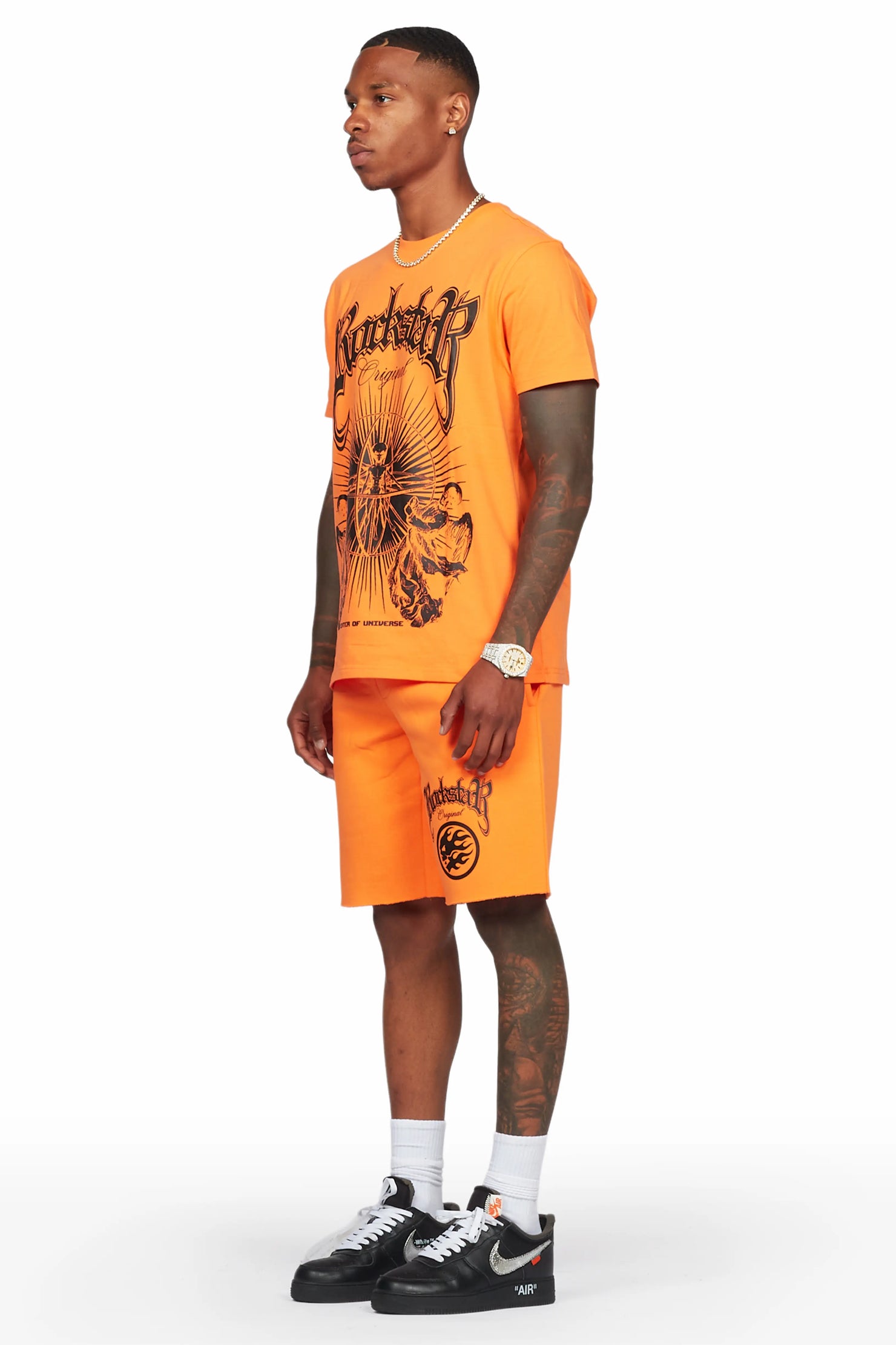 Yarden Orange T-Shirt/Short Set