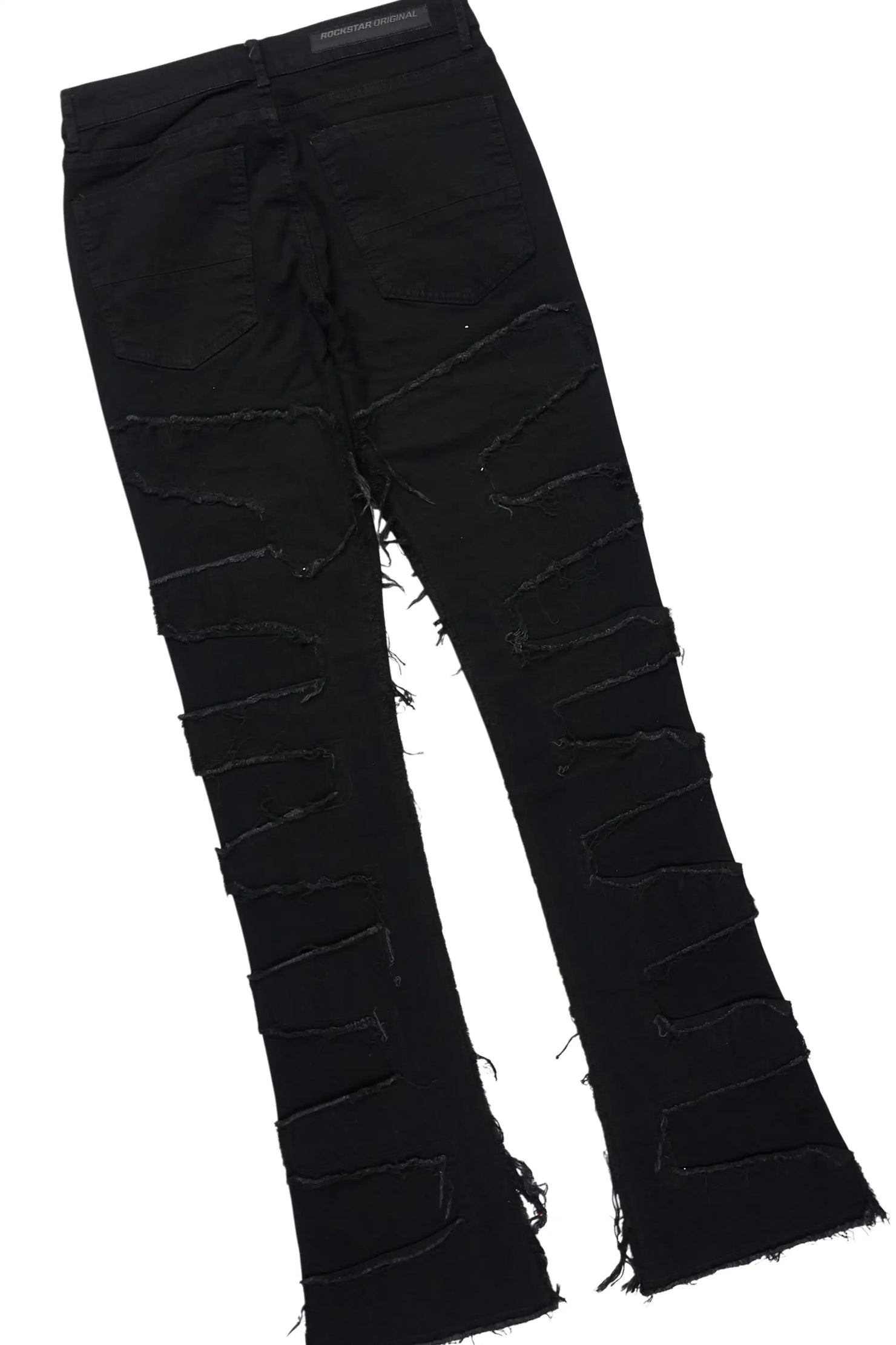 Amos Red/Black Windbreaker/Stacked Flare Jean