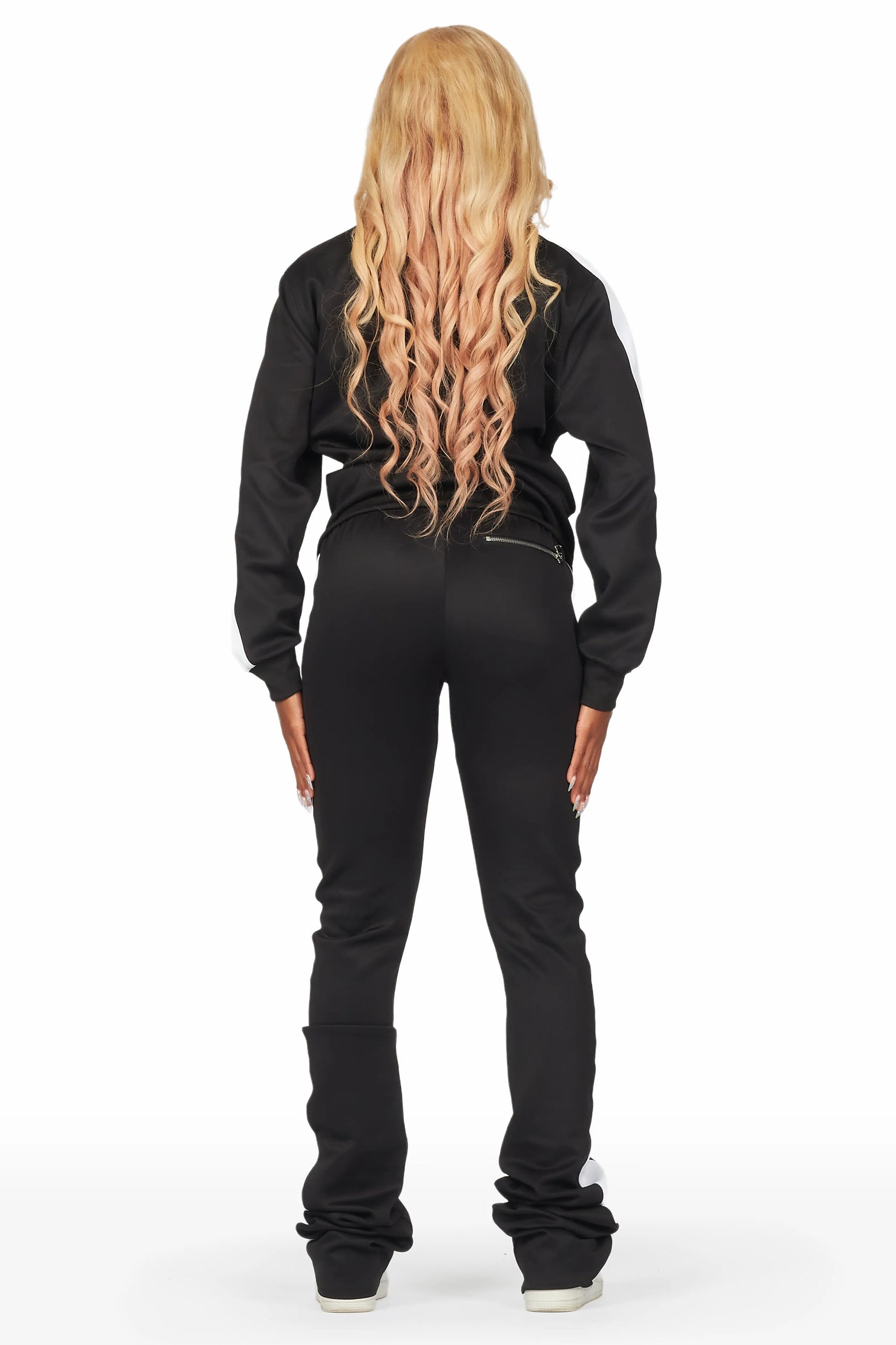 Nevaeh Black Tricot Super Stacked Trackset