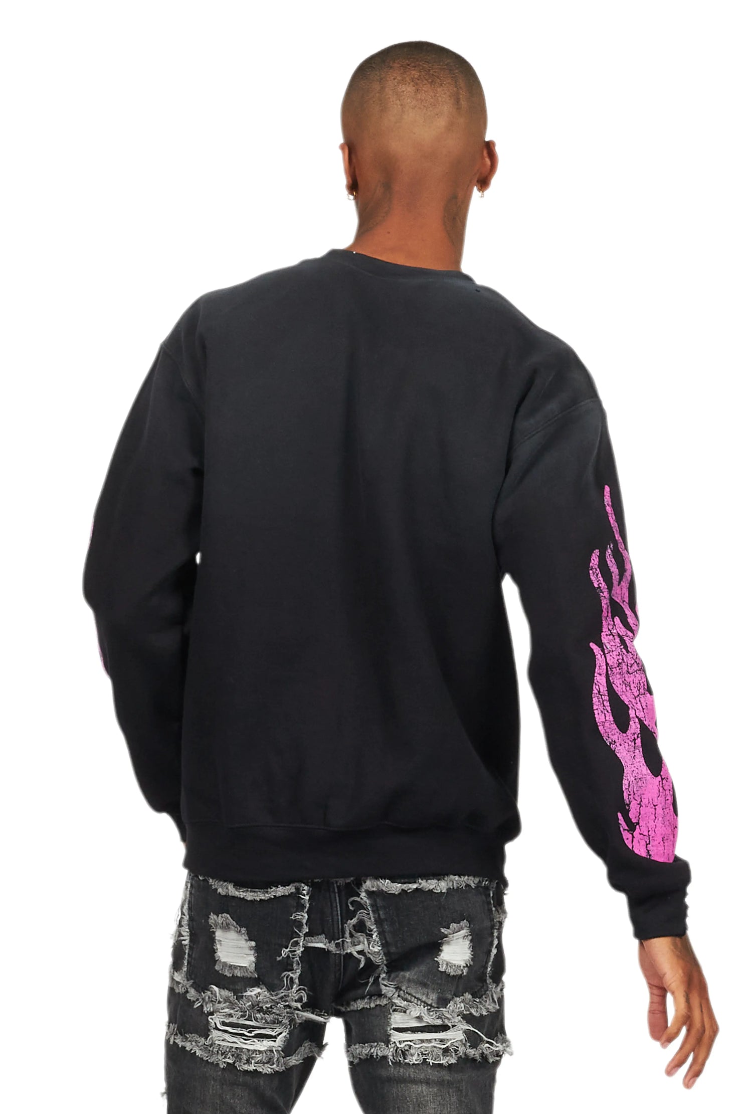 Amos Black/Pink Graphic Crewneck