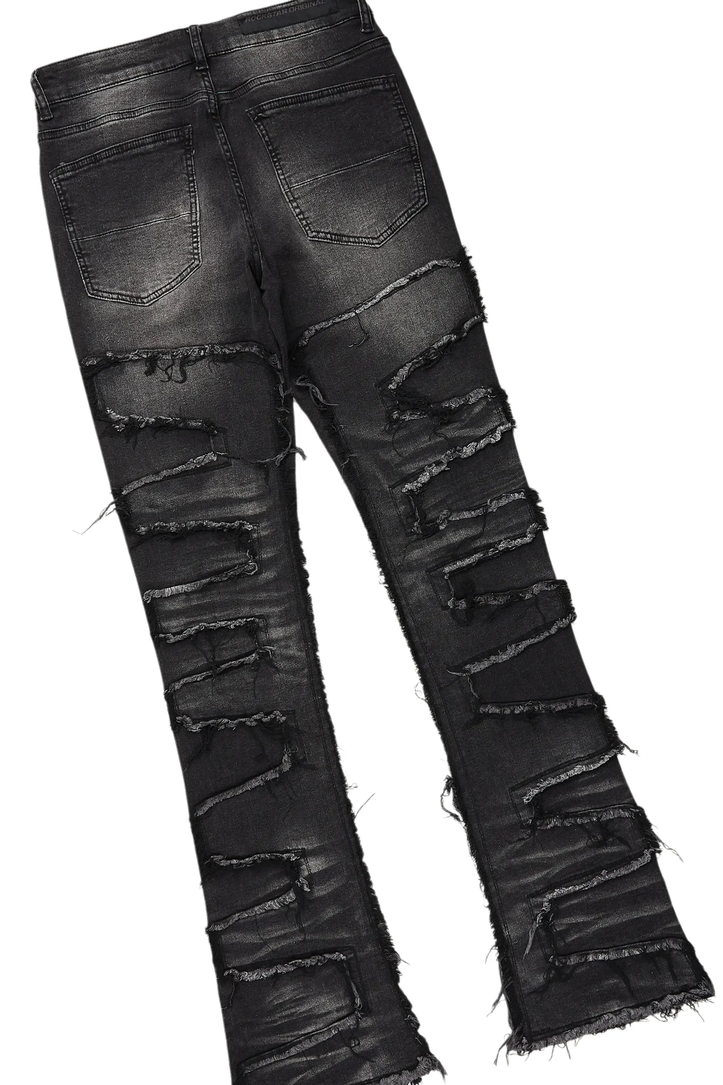 Schtupp Black Double Layer T-Shirt/Stacked Flare Jean Bundle