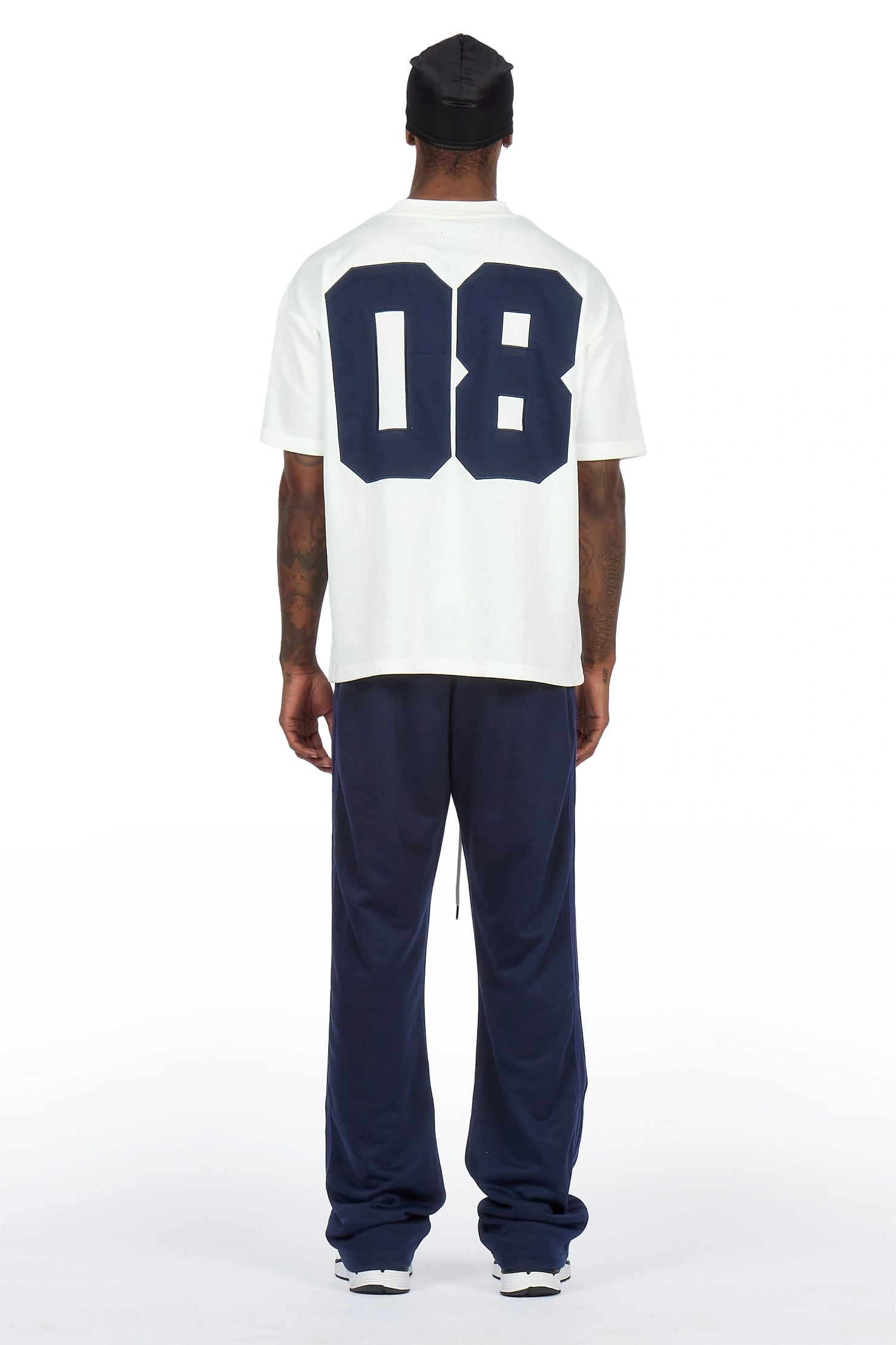 Zymir Blue French Terry Chenille Tee/ French Terry Relaxed Track Set