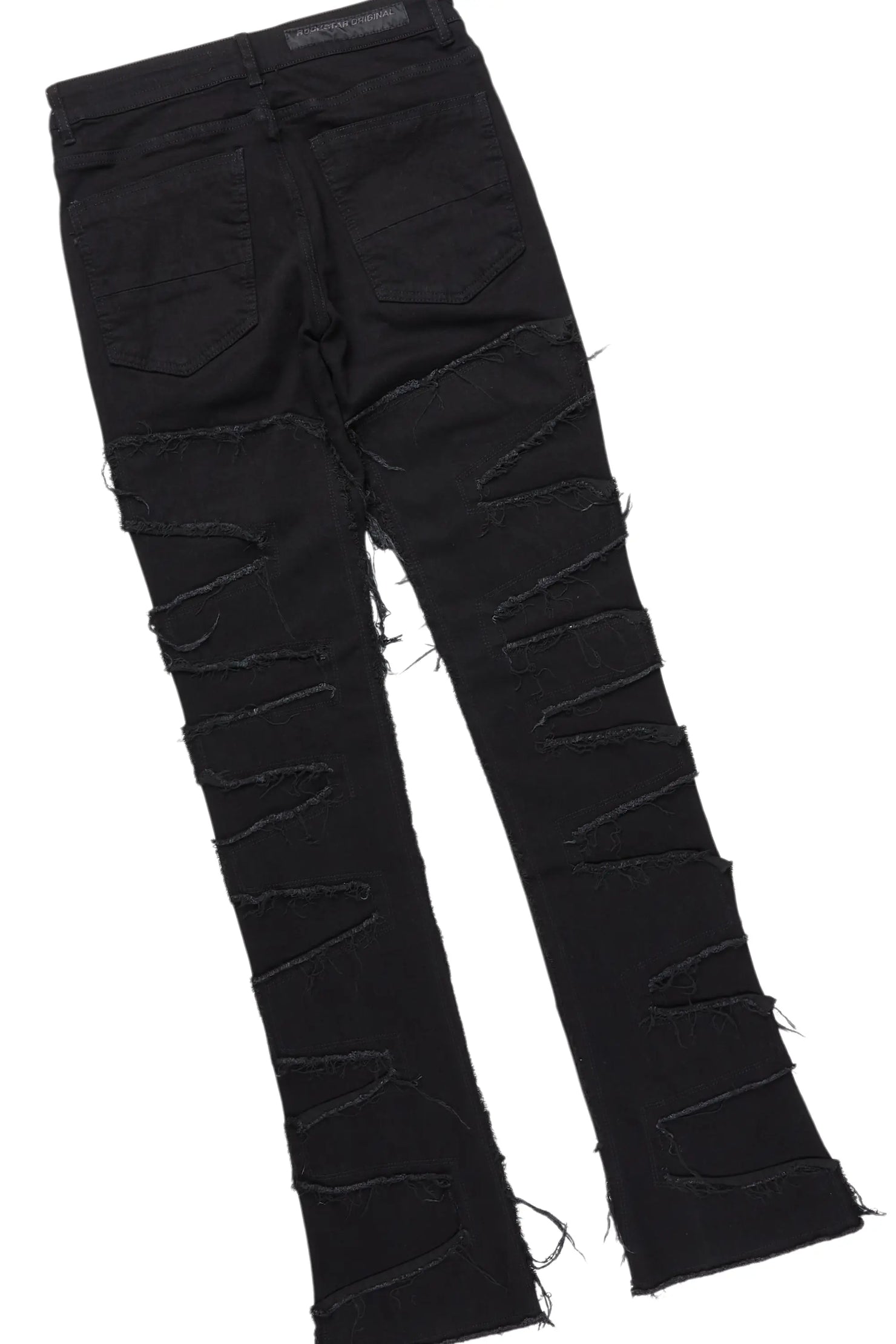 Tally Black Hoodie/Stacked Flare Jean Bundle