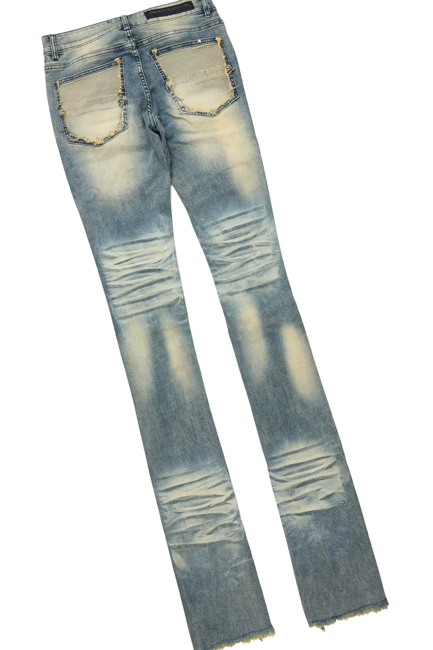 Andros Beige/Tint Blue Mohair Hoodie/Super Stacked Flare Jean Set