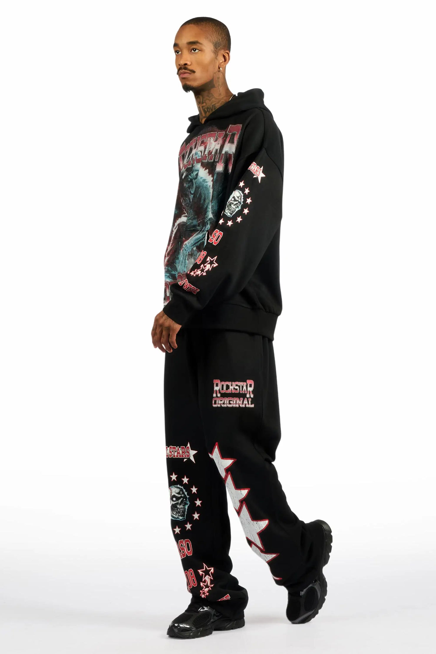 Marxe Black Hoodie/Baggy Pant Track Set