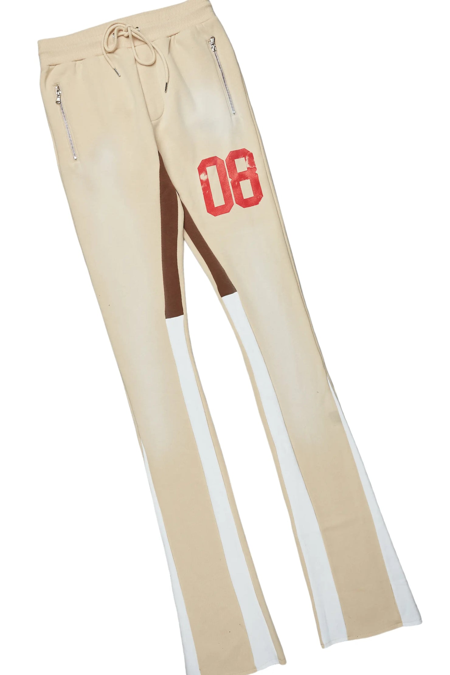 Grill Black/Beige Oversized T-Shirt/Super Stacked Track Set