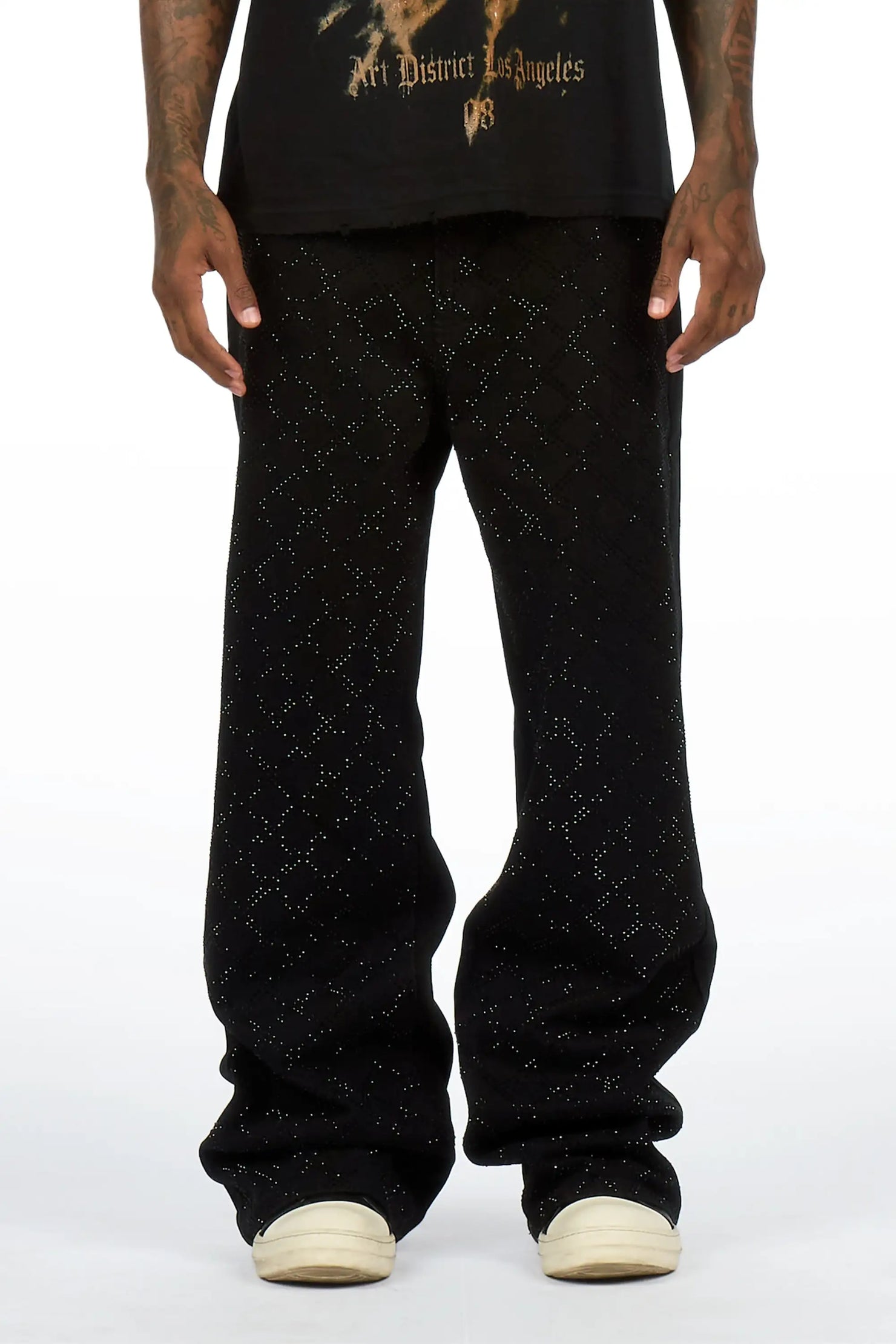 Lyrik Black Rhinestone Baggy Fit Jean