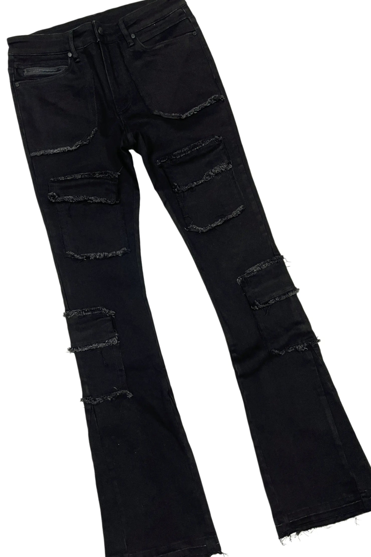 Fagan Red Knit Sweater & Tyrell Stacked Flare Jean Bundle