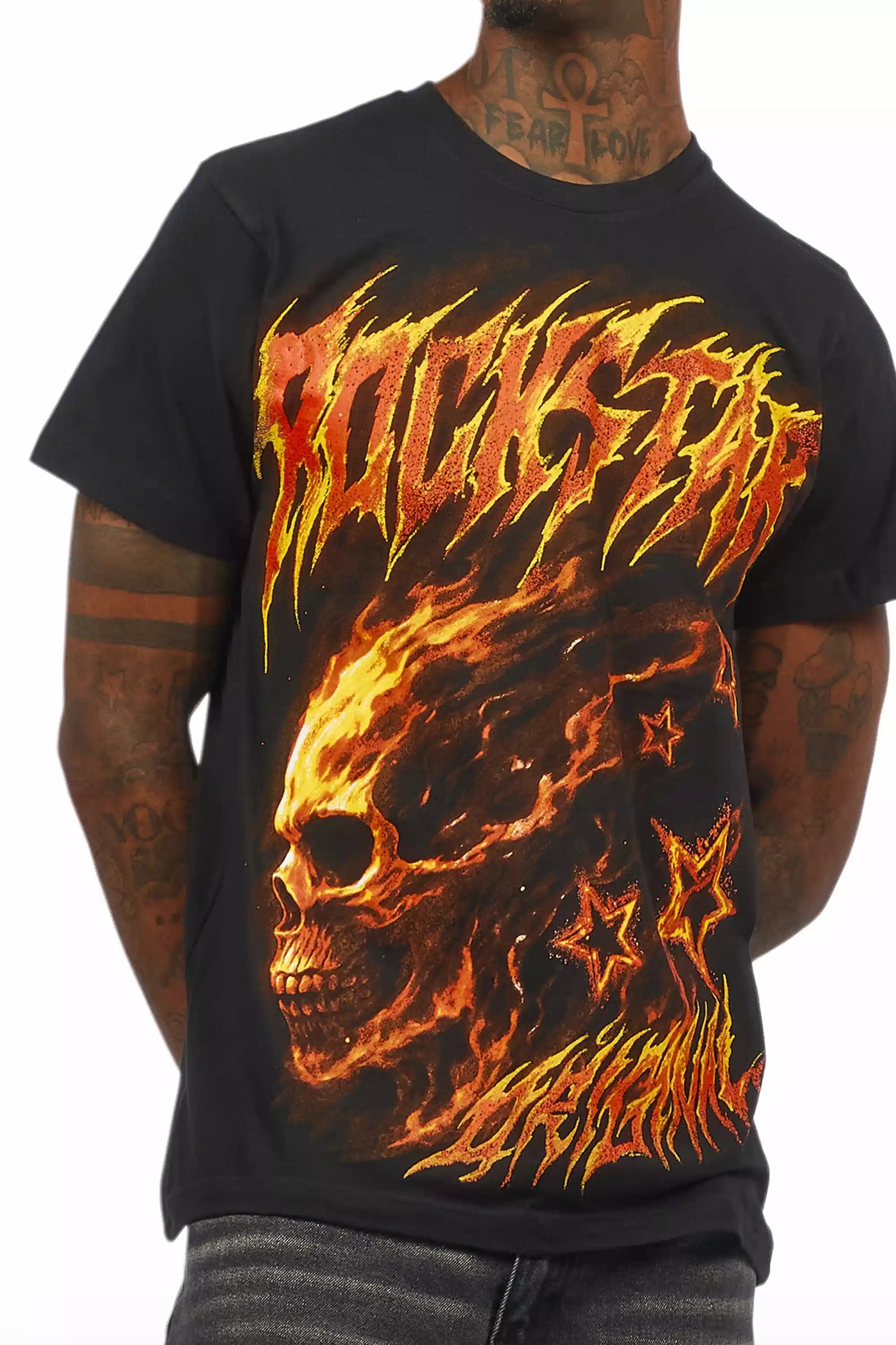 Nelz Black Graphic T-Shirt