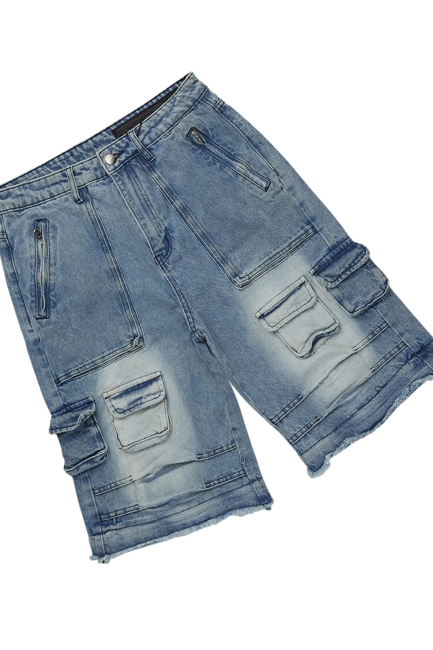 Grill Grey/Blue T-Shirt/Denim Short Set