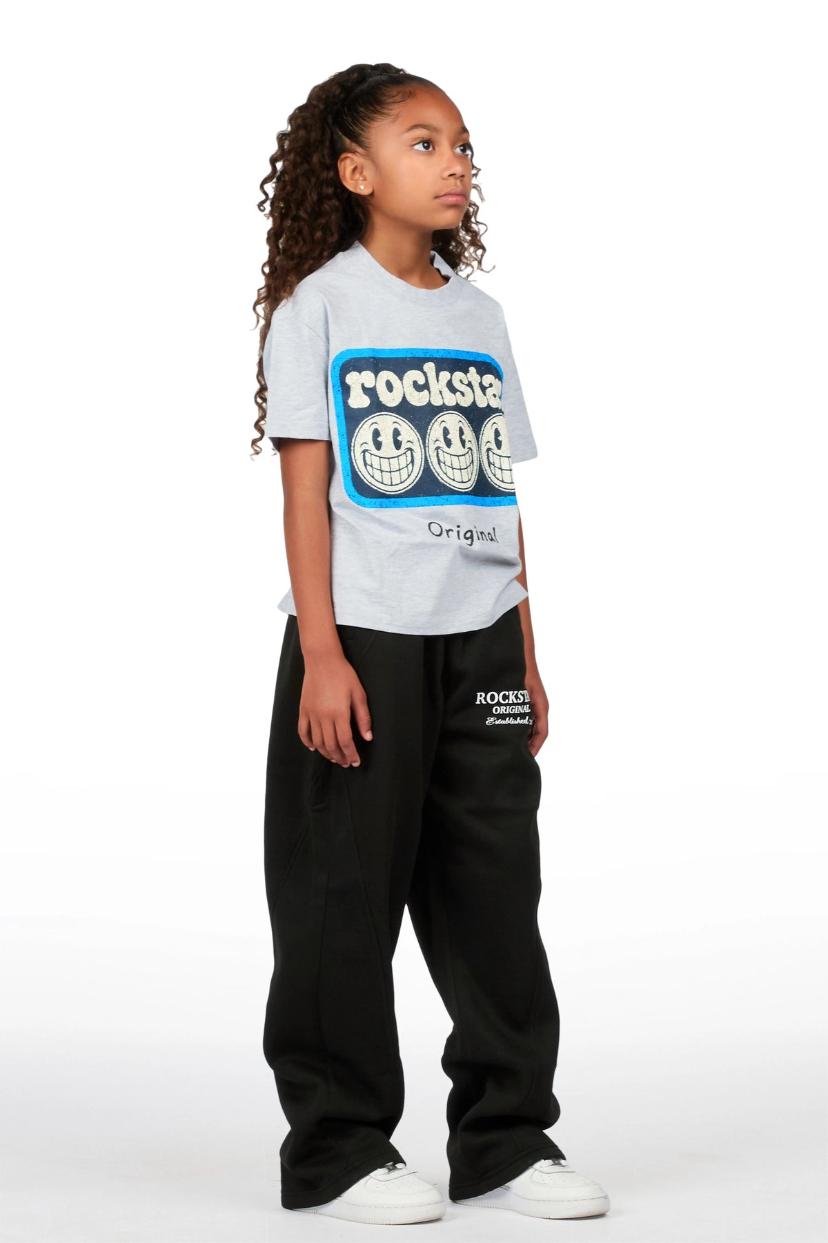 Girls Maximilliana Black Gabby Barrel Sweatpant