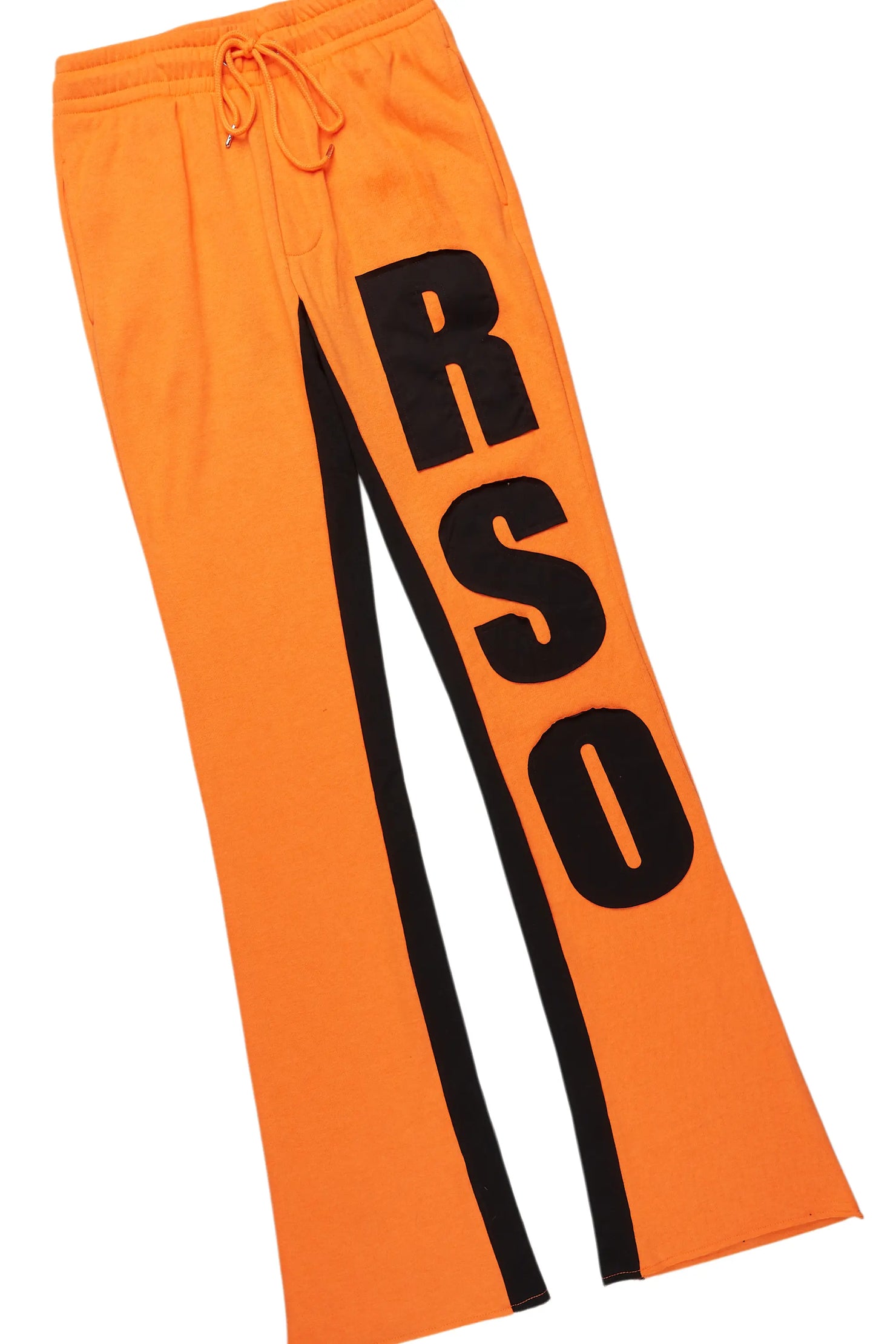 Fields Black/Orange Double Layer T-Shirt/Stacked Baggy Track Set