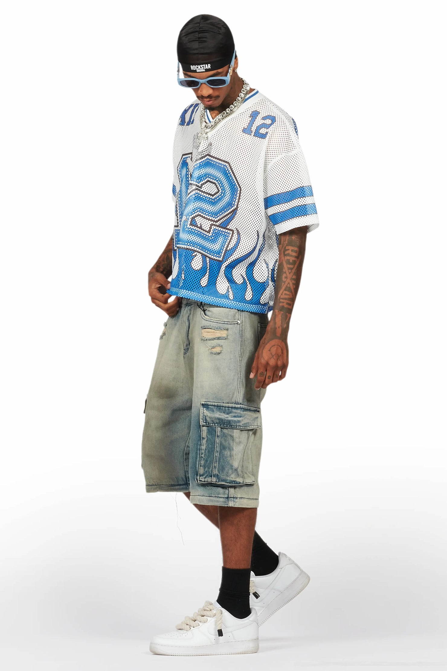 Rupert Vintage Blue Baggy Fit Zip Off Jean