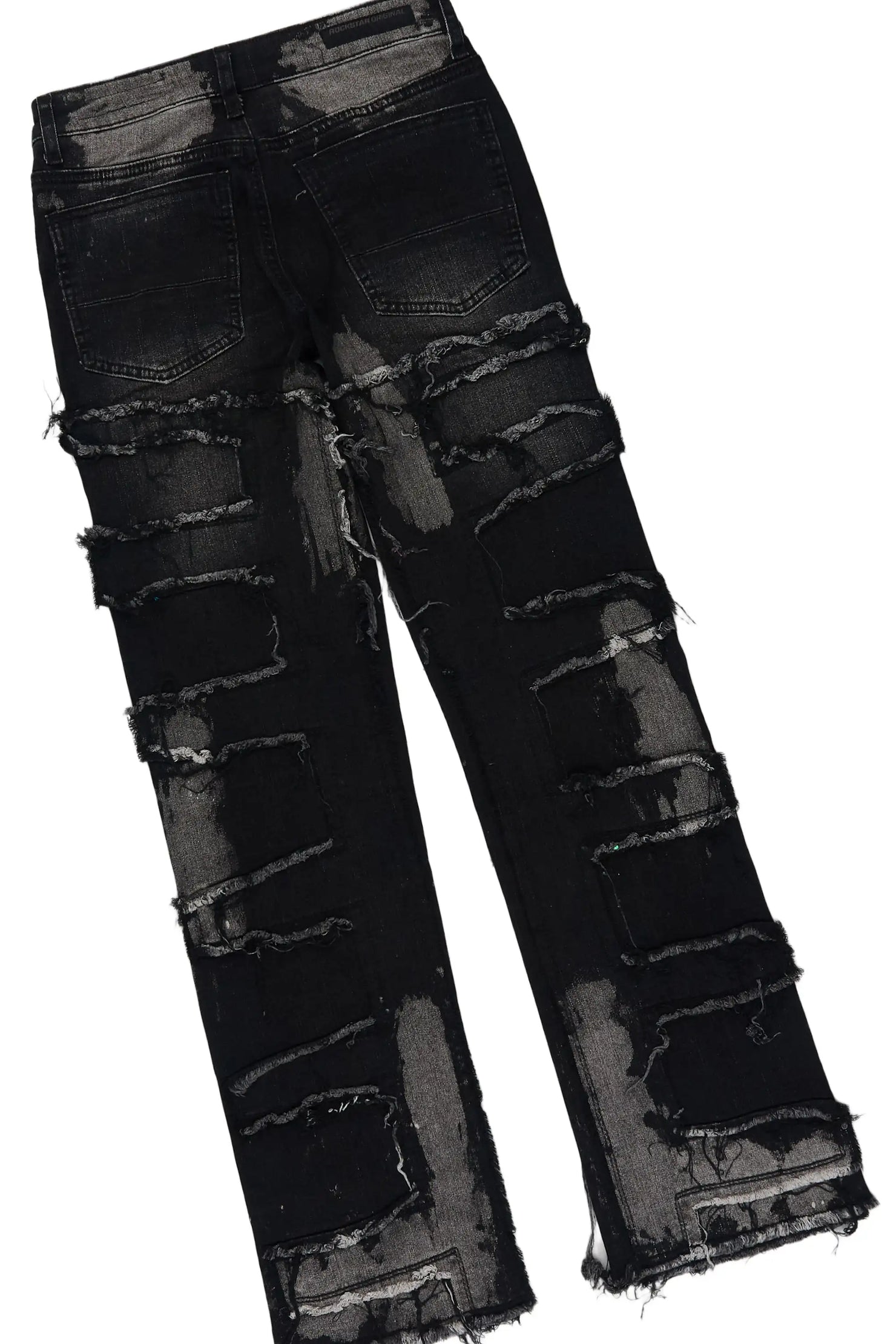 Boys Deilab White/Black T-Shirt/Stacked Painter Jean Set