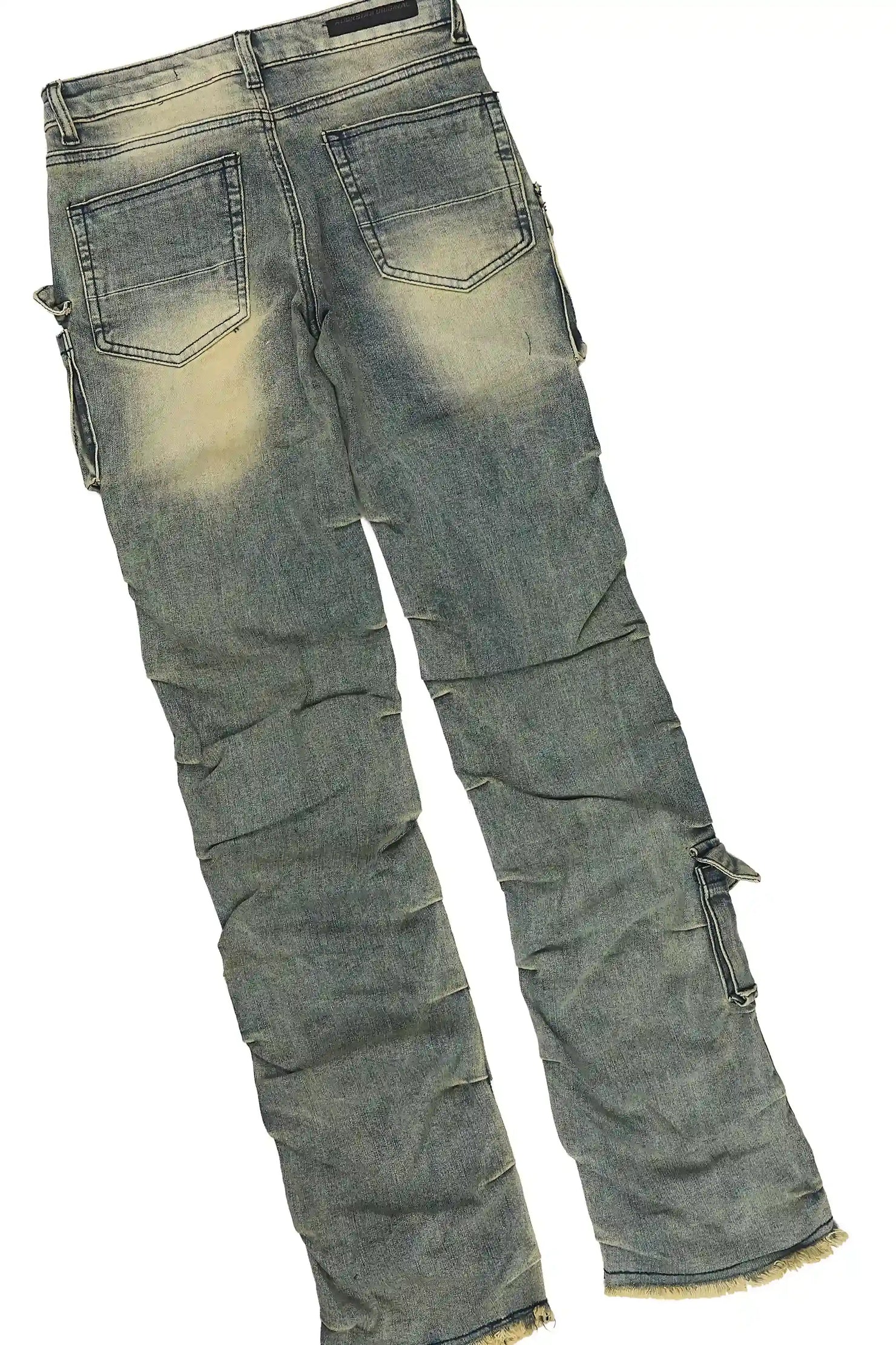 Boys Montae Navy/Tint T-Shirt Stacked Jean Set
