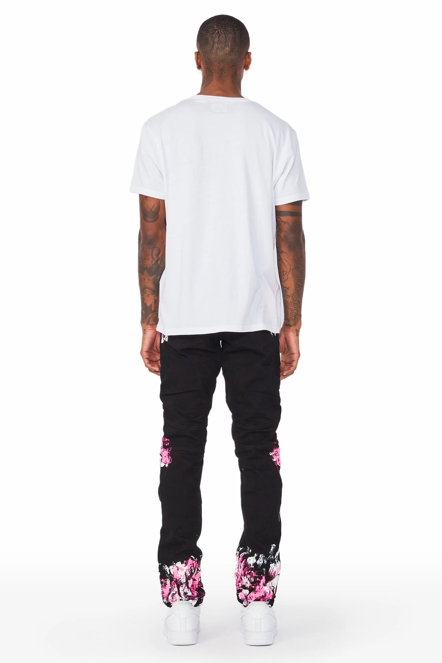 Kodak Black/Pink Painter Biker Jean