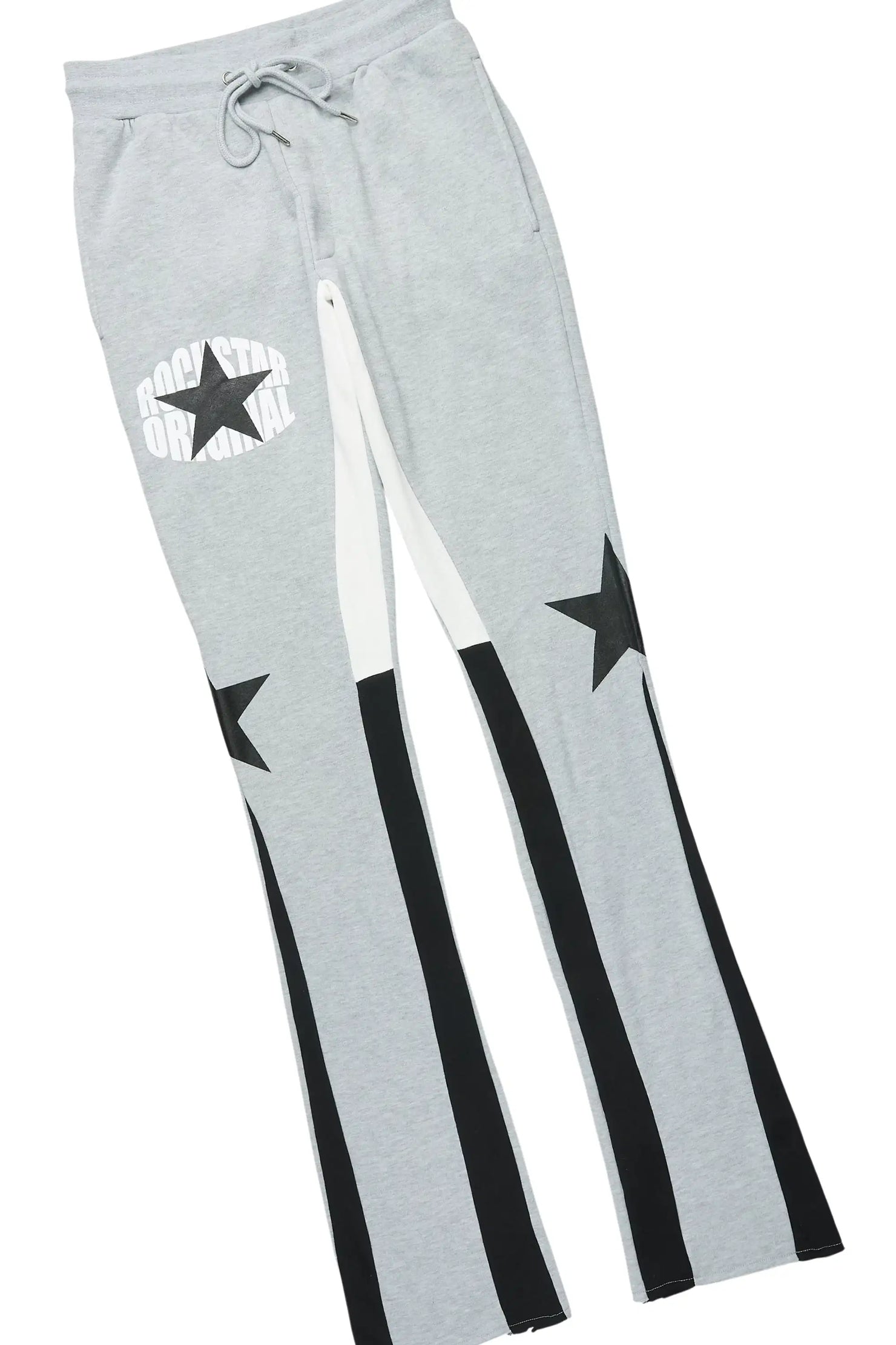 States Heather Grey/Black Hoodie Stacked Flare Track Set