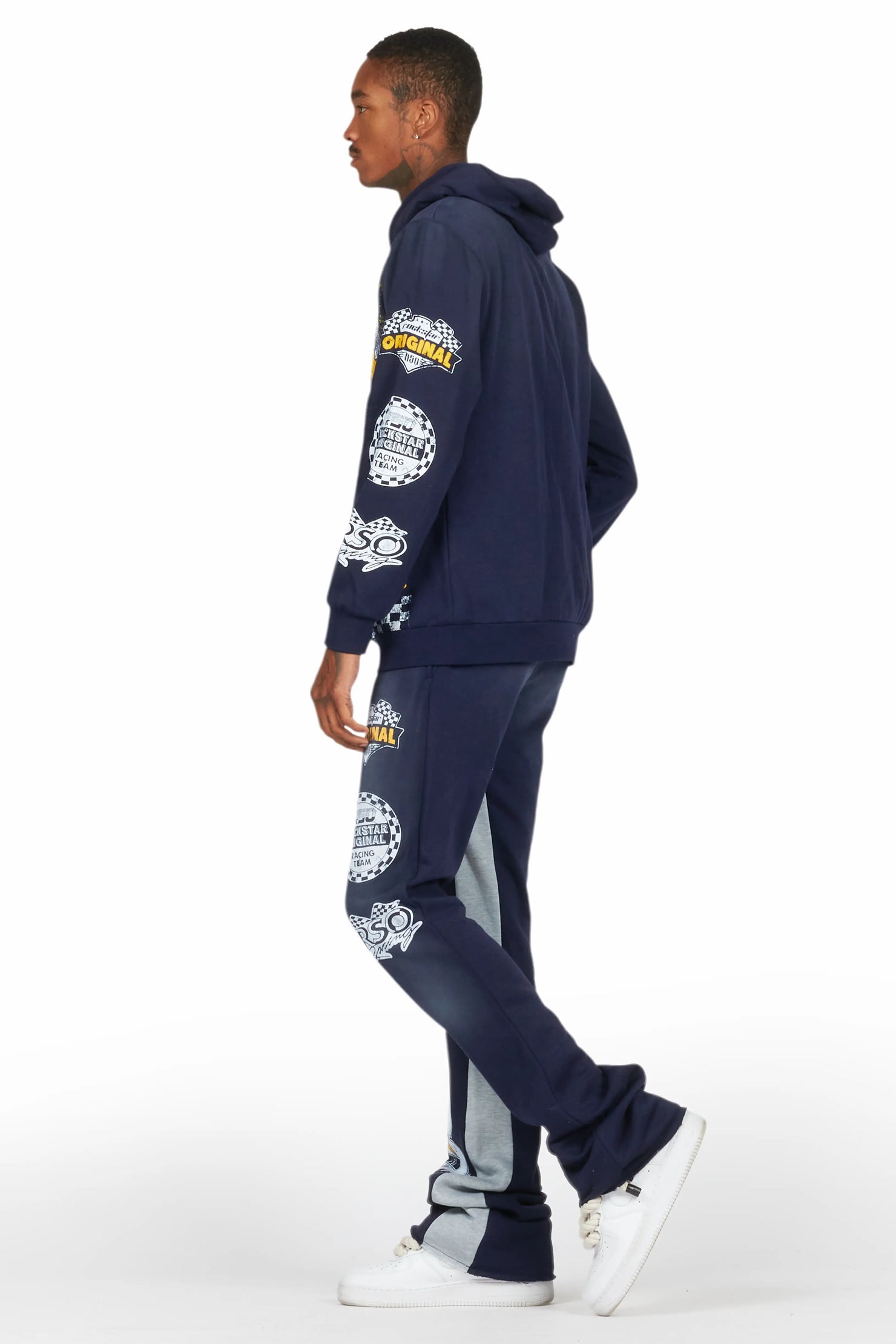 Racing Grung Navy Hoodie/Baggy Track Pant Set