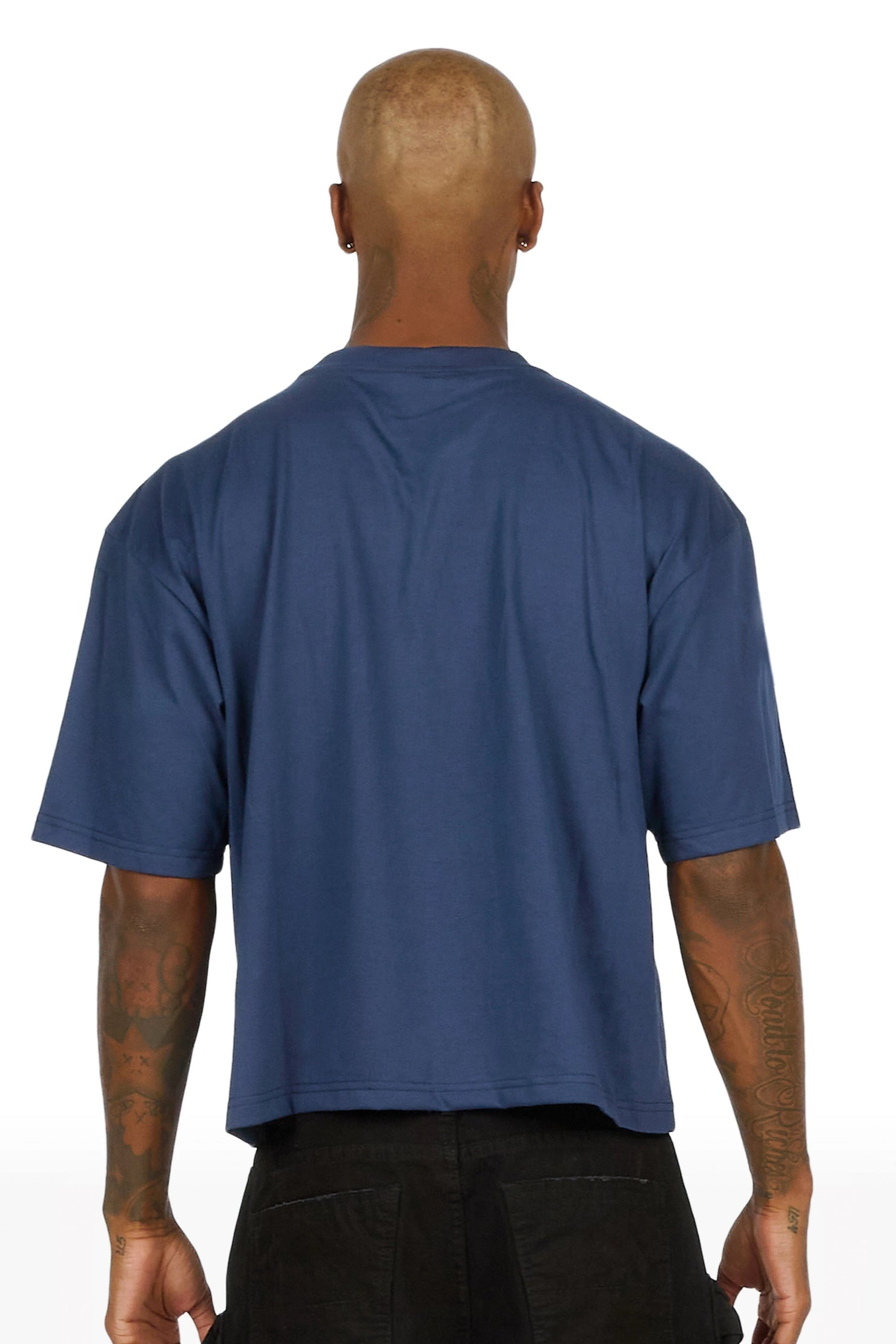 Alas Navy Boxy Crop Tee