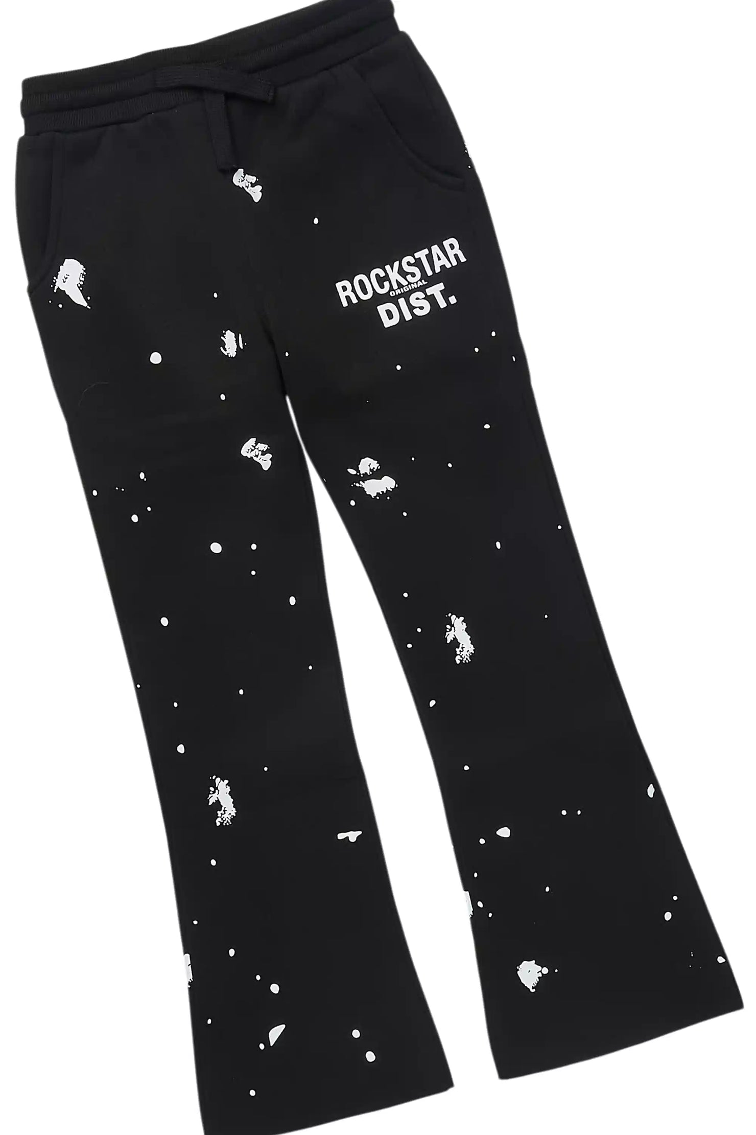 Girls Halloway Black Zip Up Stacked Flare Track Set