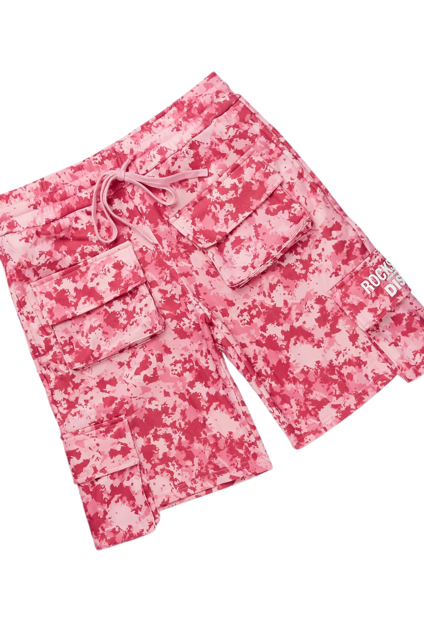 Shaneka Pink Digital Camo Cargo Short Set