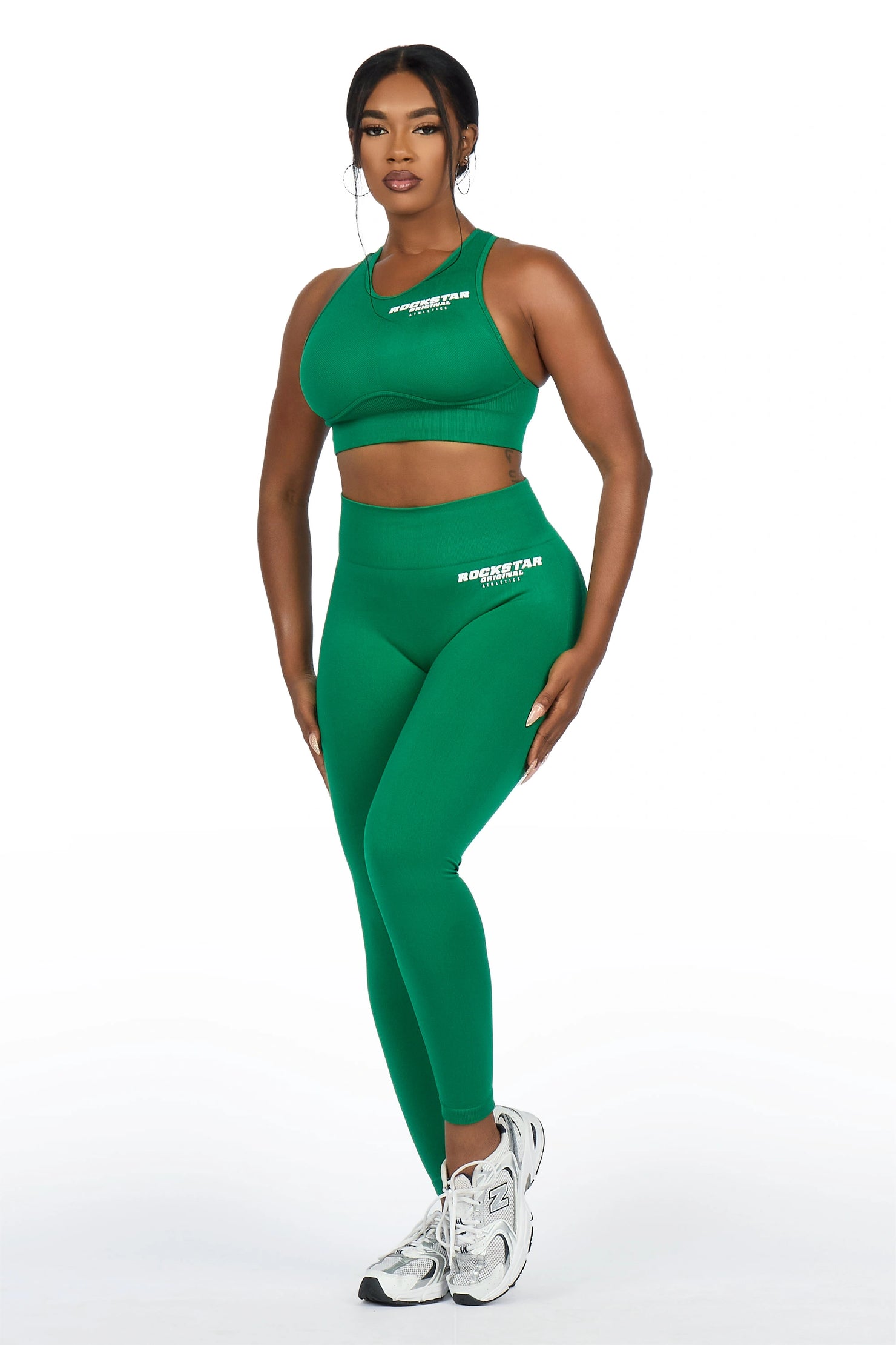 Brevyn Green Tank Active Legging Set