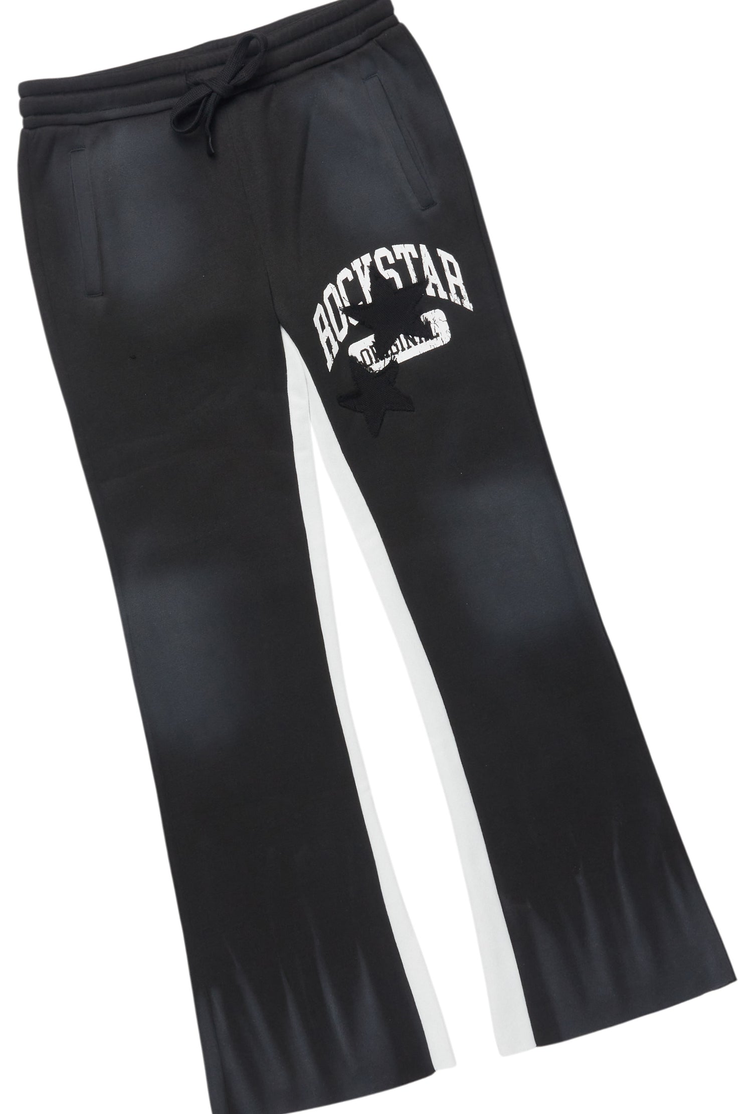 Boys Mallor Black/White Stacked Hoodie Track Set