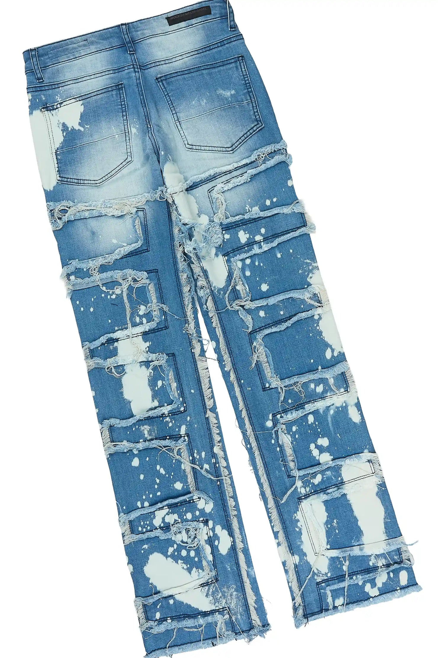 Boys Pluto Light Blue/Blue Long Sleeve T-Shirt Stacked Jean Set