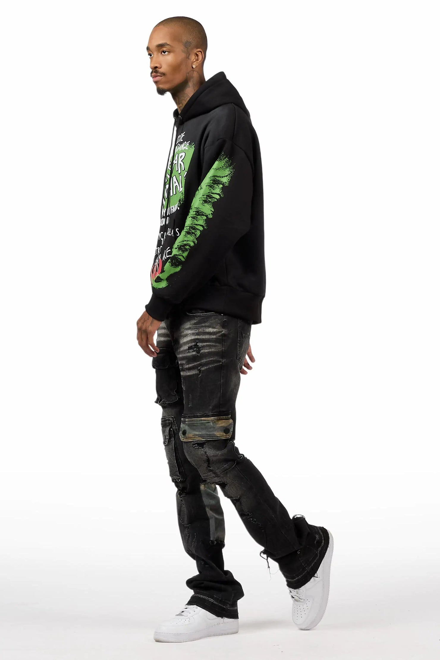 Beno Black Hoodie & Zeta Grey Jean Bundle