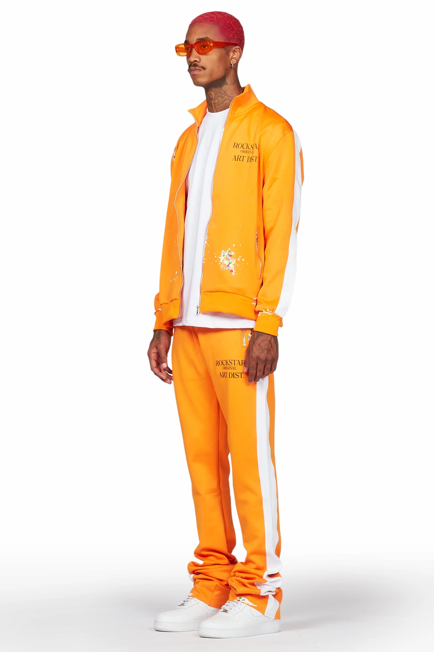 Rockstar Art Dist. Orange Tricot Super Stacked Flare Track Set