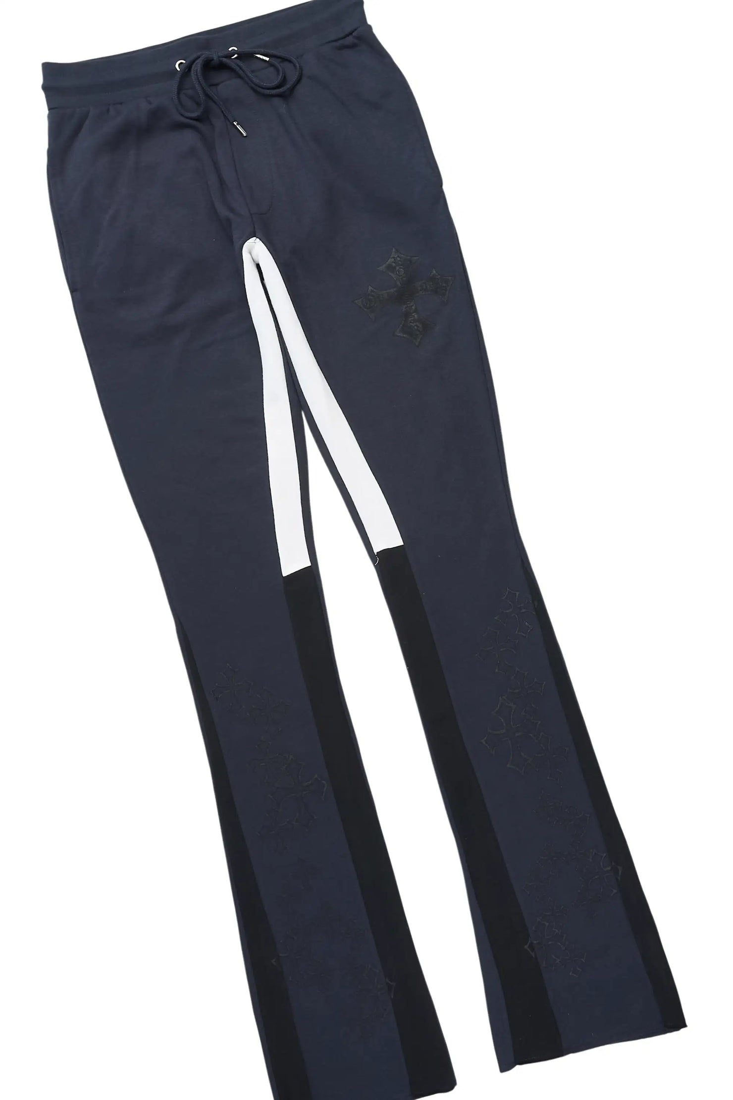 Marzion Navy/Black Hoodie/Stacked Flare Track Set