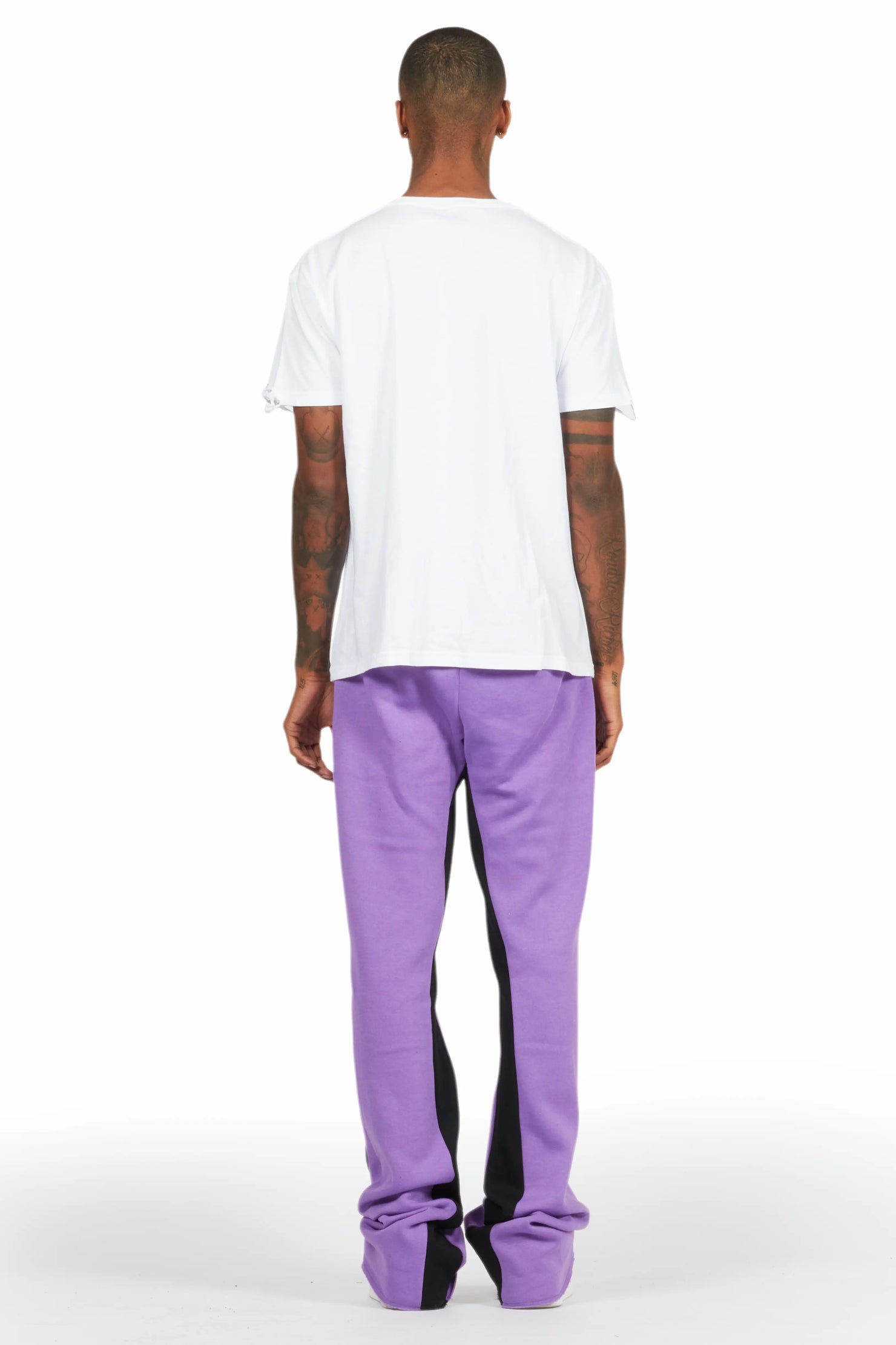 Uko Purple Stacked Baggy Track Pant