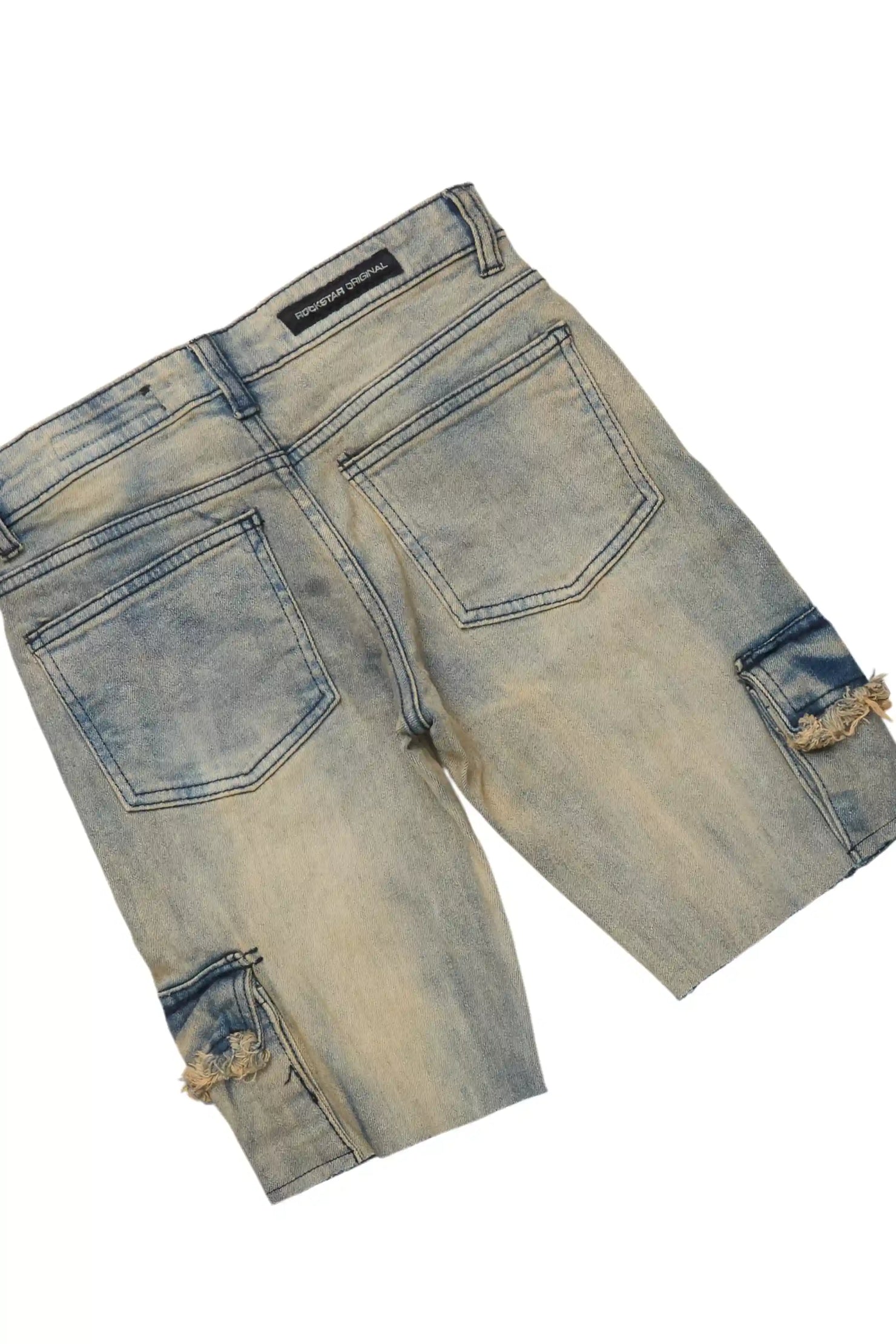 Boys Beau Grey/Vintage Light Wash T-Shirt/Denim Short Set
