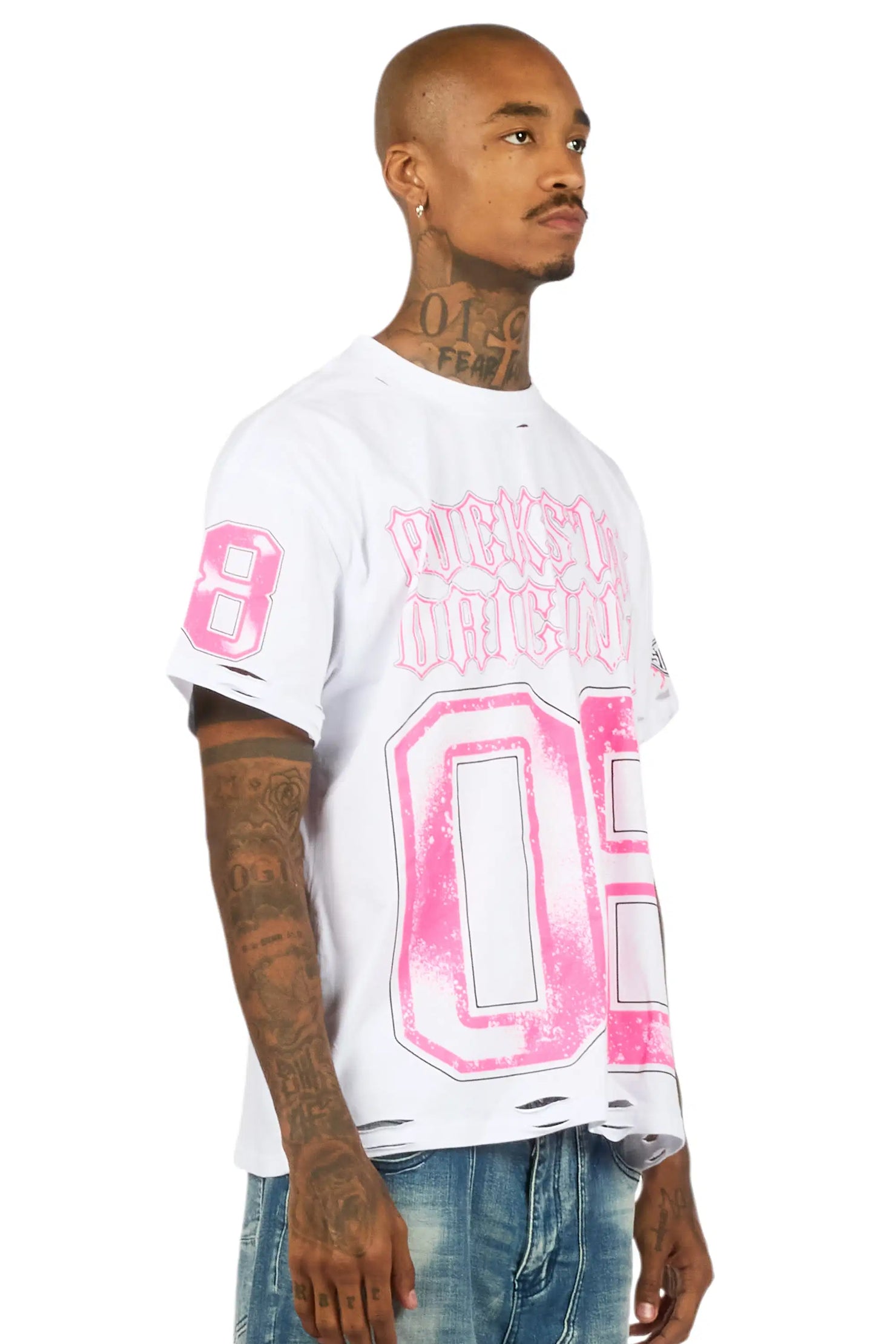 Alim White Oversized Graphic T-Shirt