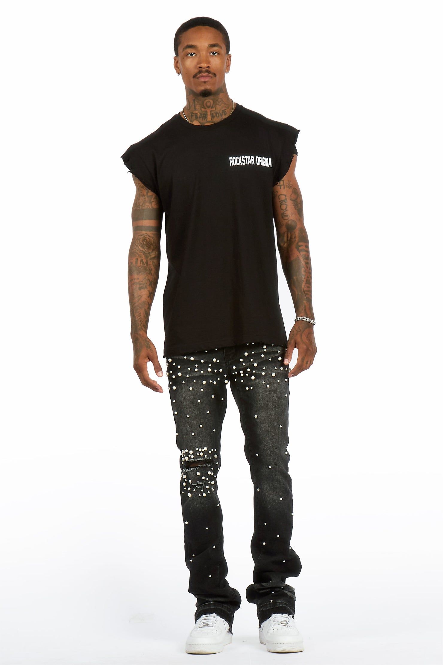 Lennux Black Pearl Stacked Fit Jean