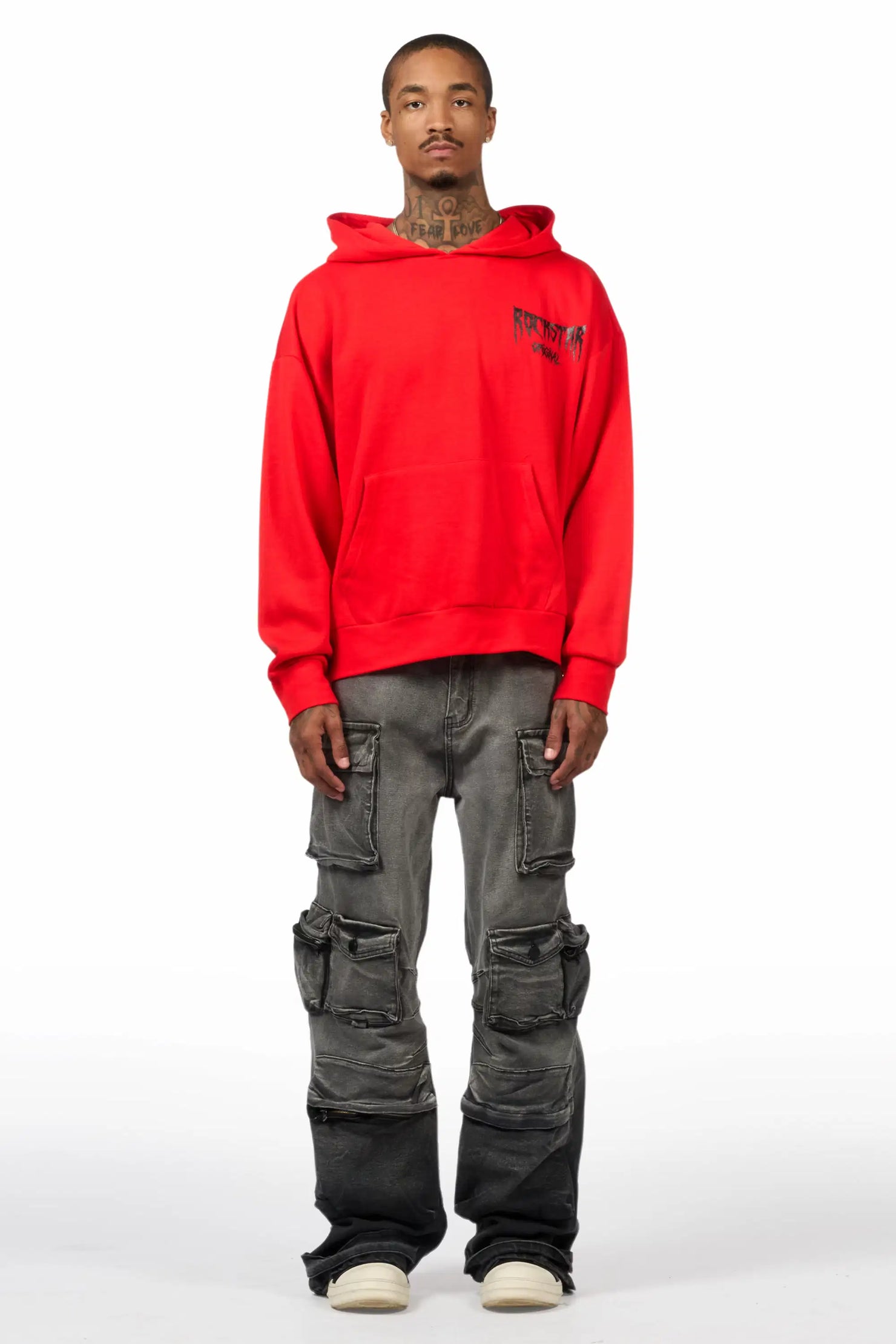 Mahesh Grey Baggy Cargo Jean