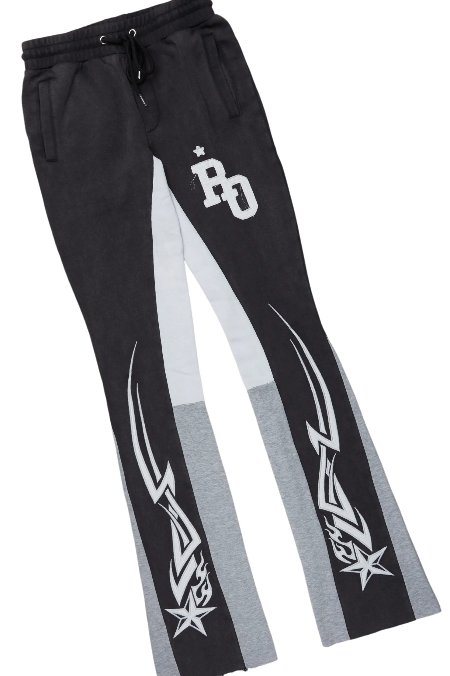 Pluton Black Patchwork Stacked Track Set