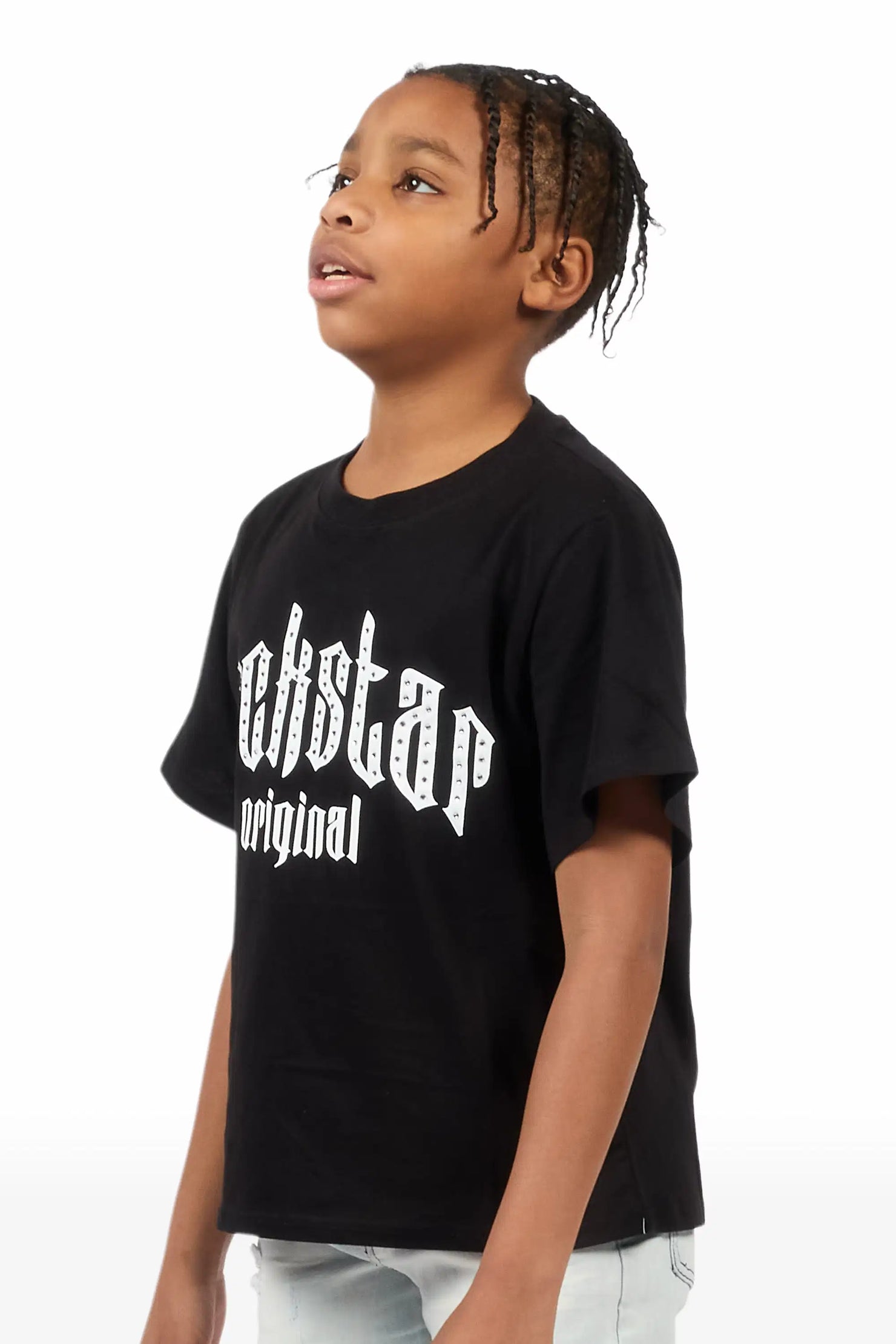 Boys Sherriso Black Rhinestone T-Shirt