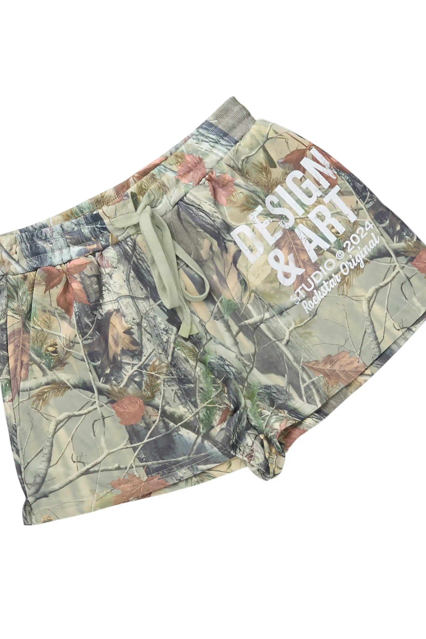 Sidney Tree Camo Zip Up Short Set with Fur Hood