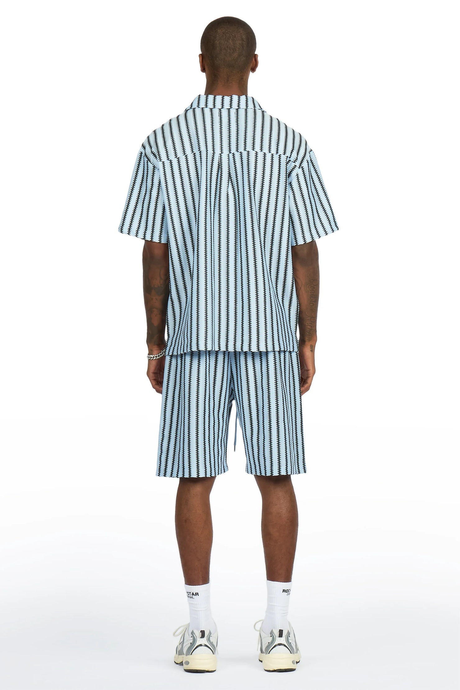 Gerald Light Blue Button Down Shirt/Short Set
