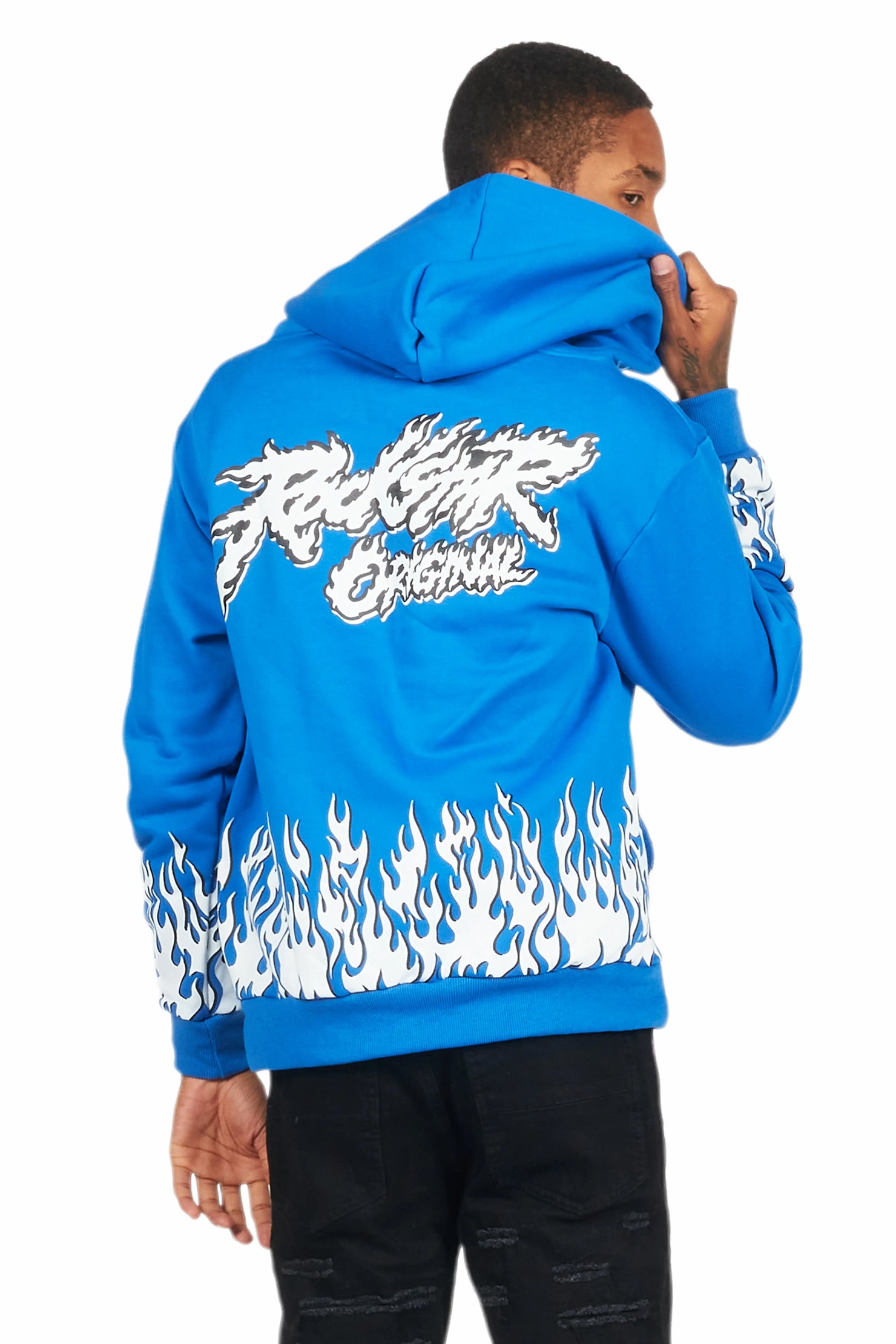 Bubble Royal Blue Graphic Hoodie