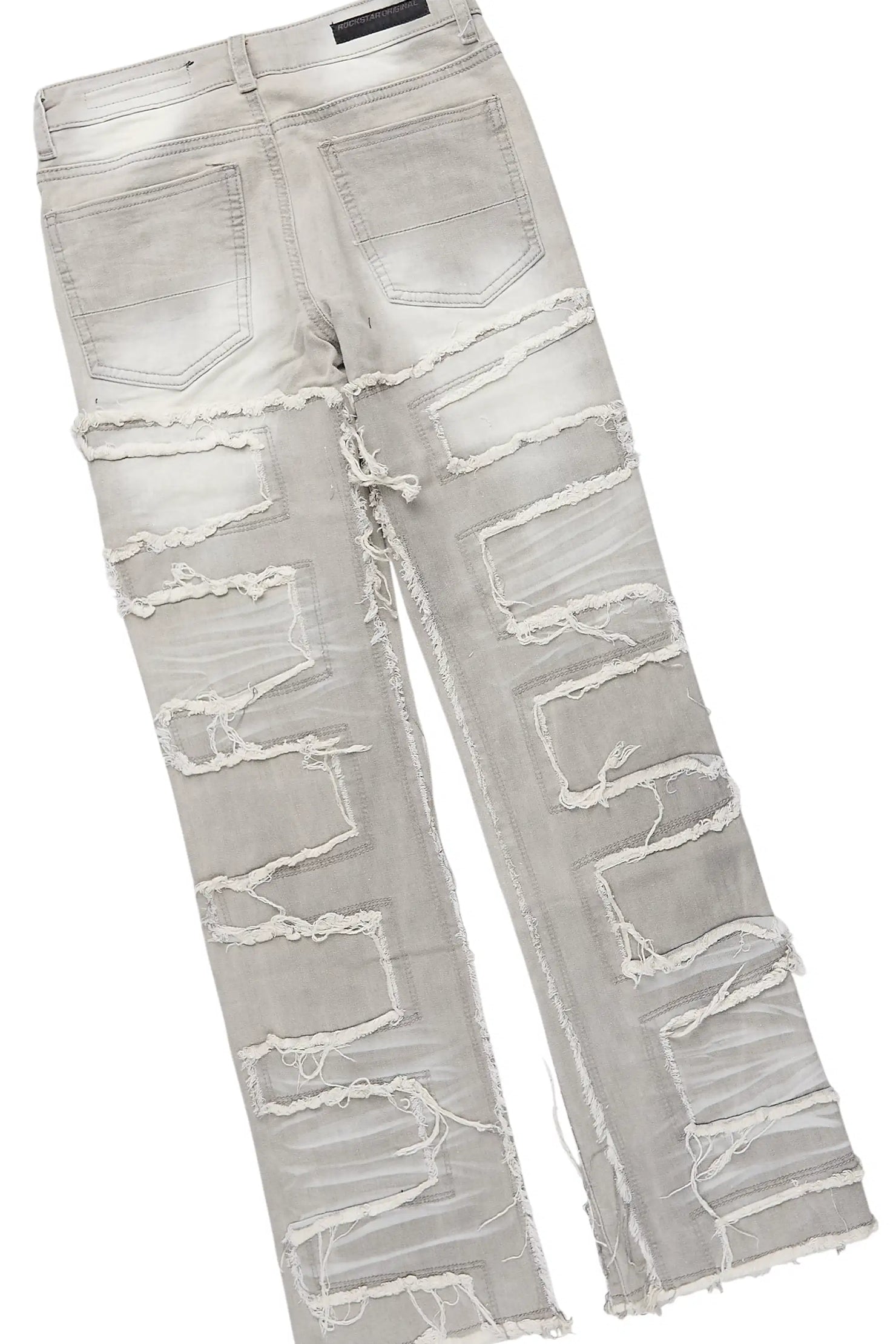 Boys Amos Heather Grey Hoodie/Stacked Jean Set