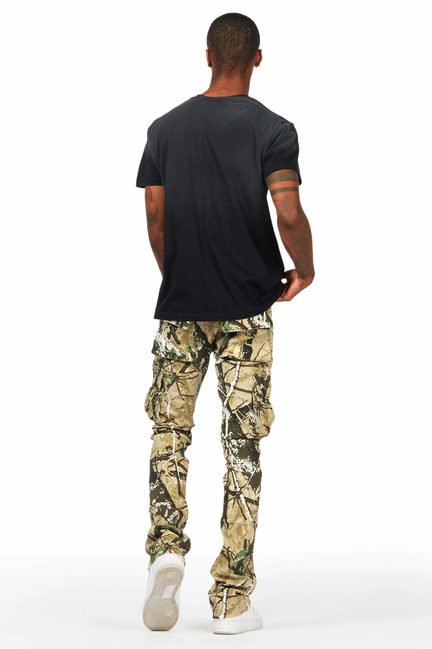 Kirrem Tree Camo Stacked Flare Jean