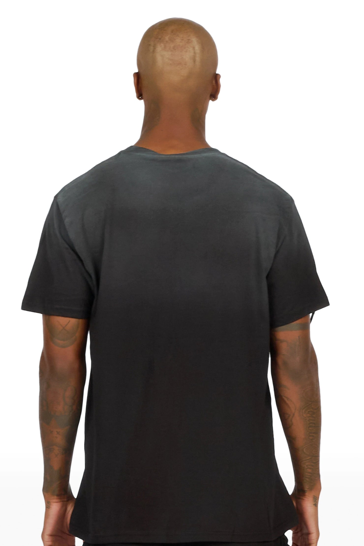 Philes Black Oversized Graphic T-Shirt