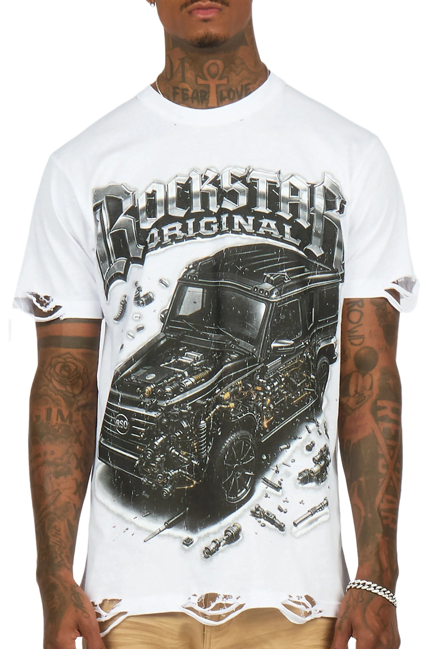 Mazon White Oversized Graphic T-Shirt