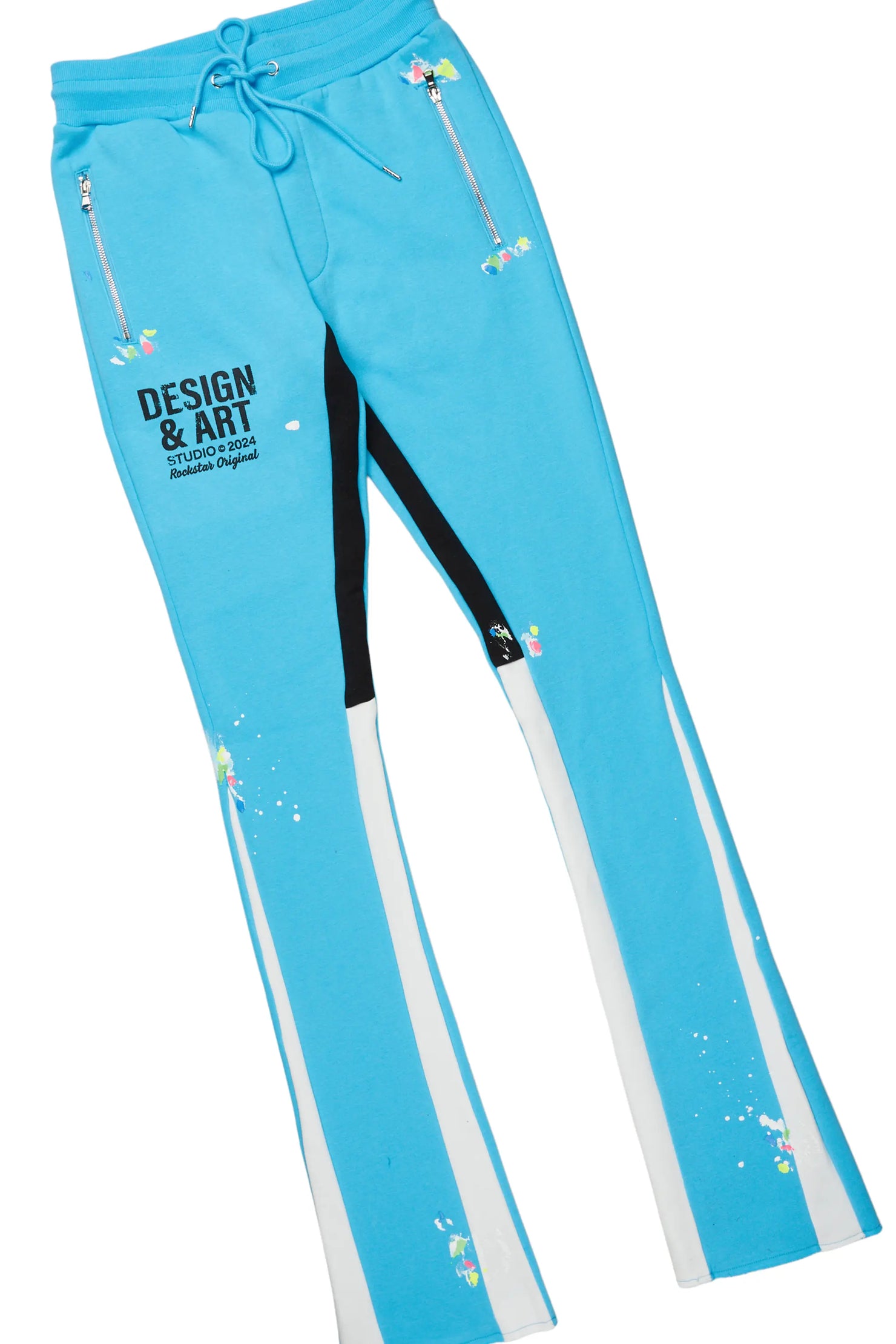 Mancha Blue T-Shirt Stacked Flare Track Set